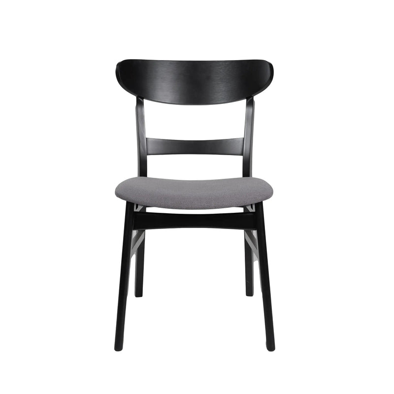 Modern Dining Chair With Upholstered Seat And Wood Frame by HouseOfZazla
