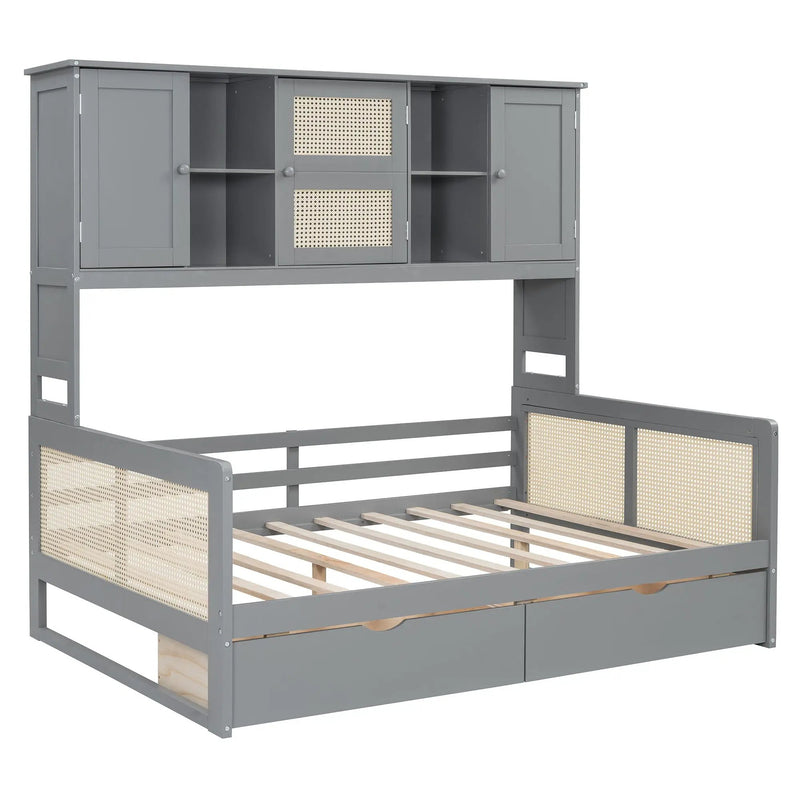 Daybed And All In One Cabinet And Shelf by Unique Piece Furniture