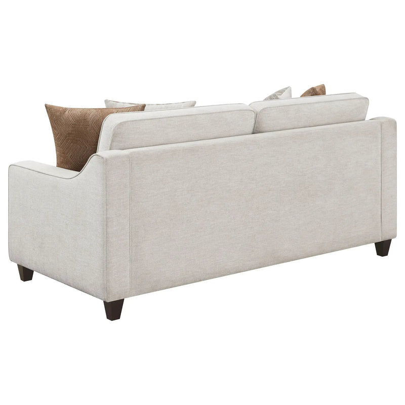 Christine 3-piece Upholstered Sloped Arm Sofa Set Beige by Unique Piece Furniture