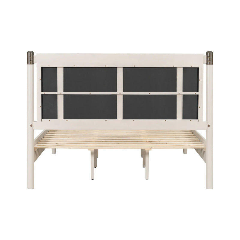Solid Wood Queen Bed - Heavy Duty Support by HouseOfZazla