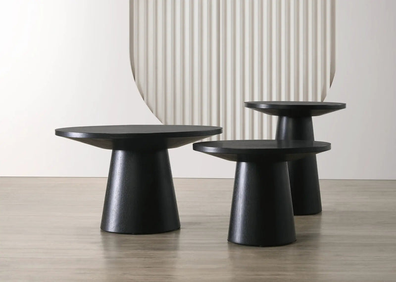 Jasper - 3 Piece Coffee, End, And Console Table (Set of 3) - Ebony Black by Unique Piece Furniture