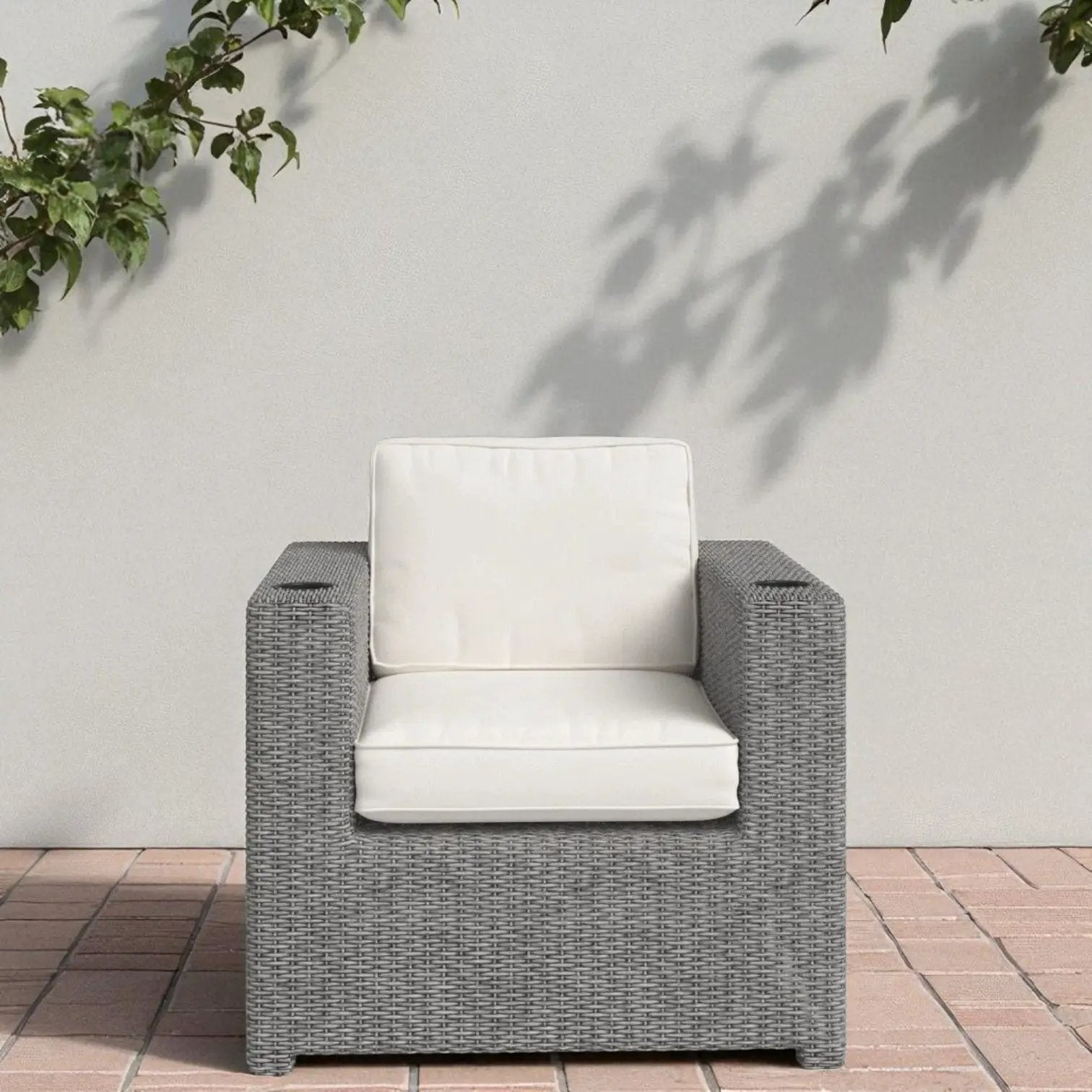 Aviara - Outdoor Club Chair Timeless Comfort With Plush Cushions - Gray Mix by Unique Piece Furniture