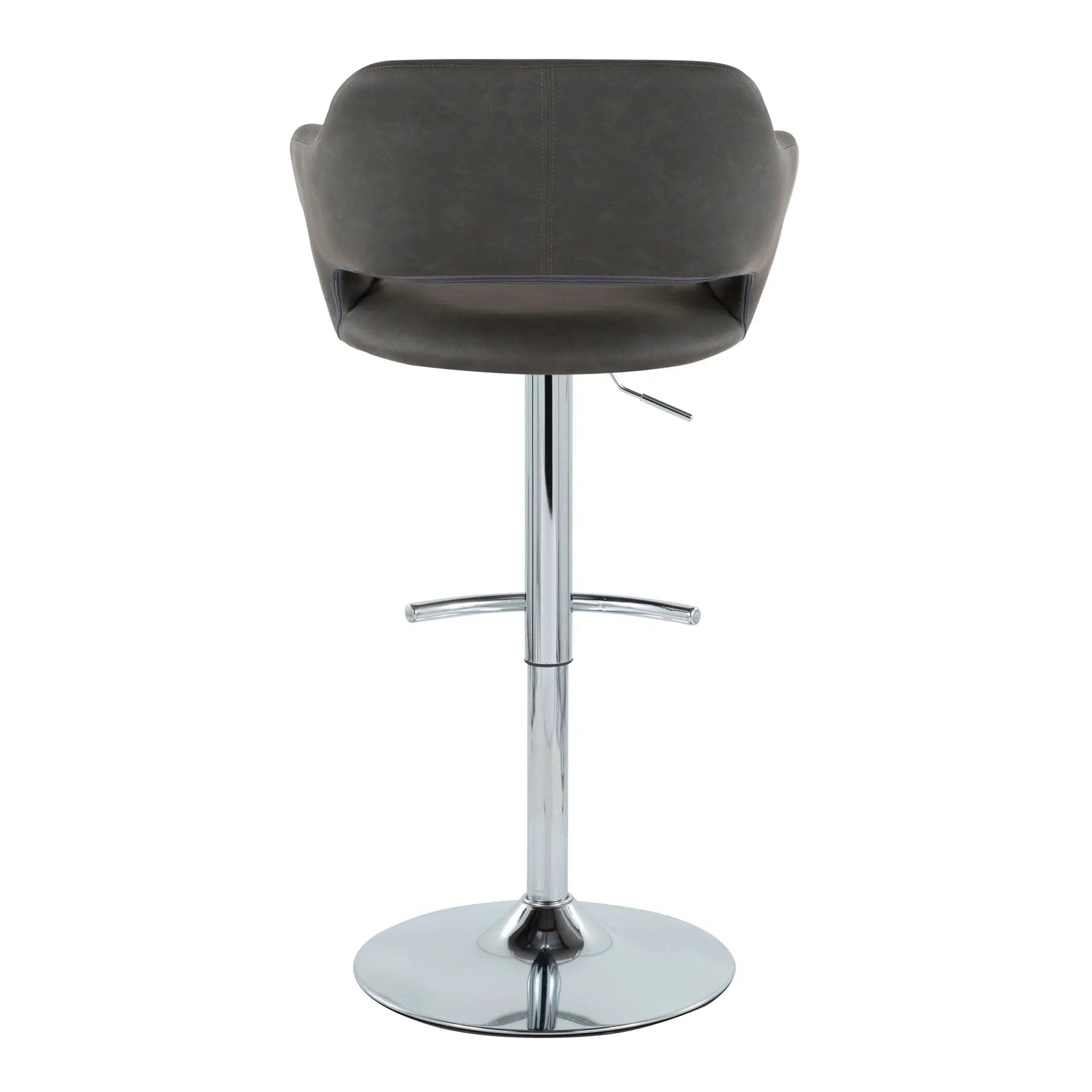Margarite - Contemporary Ajustable Barstool With Swivel With Rounded T Footrest (Set of 2) by Unique Piece Furniture