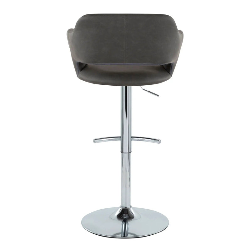 Margarite - Contemporary Ajustable Barstool With Swivel With Rounded T Footrest (Set of 2) by Unique Piece Furniture