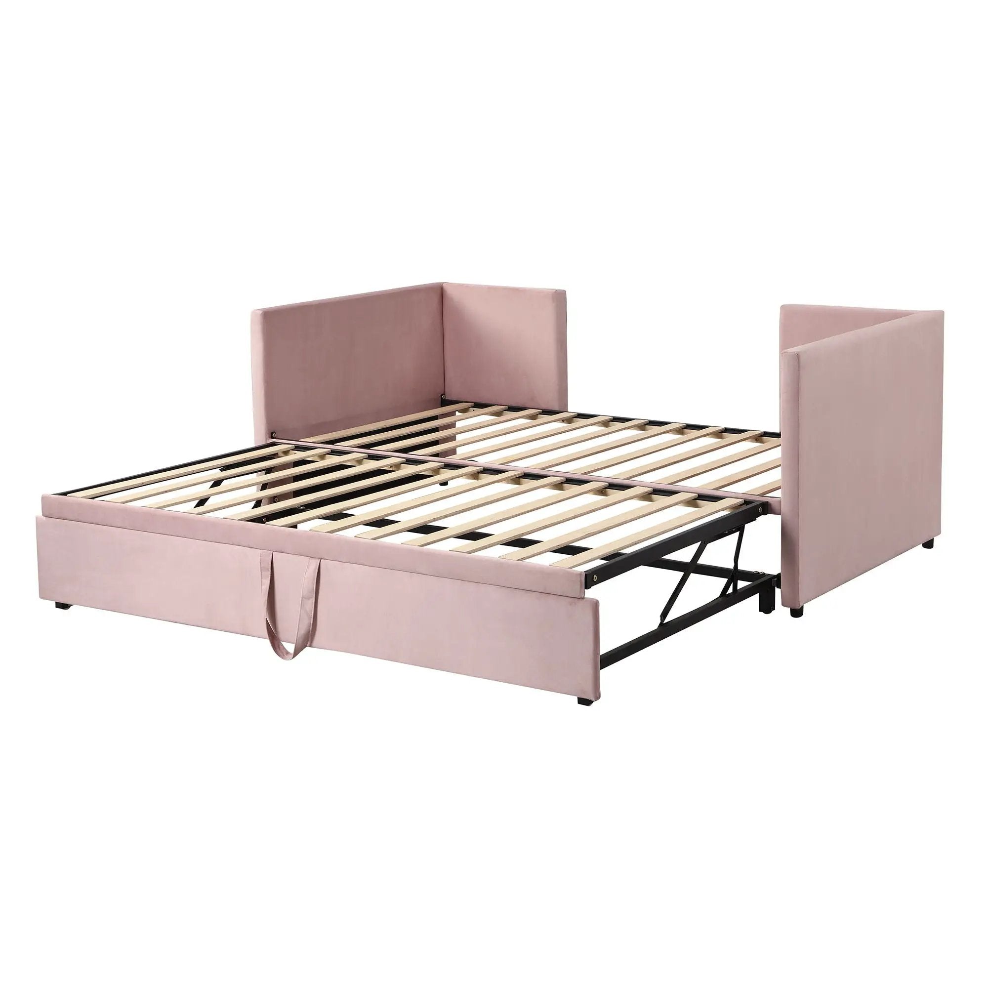 Twin Size Upholstered Daybed With Pop Up Trundle by HouseOfZazla