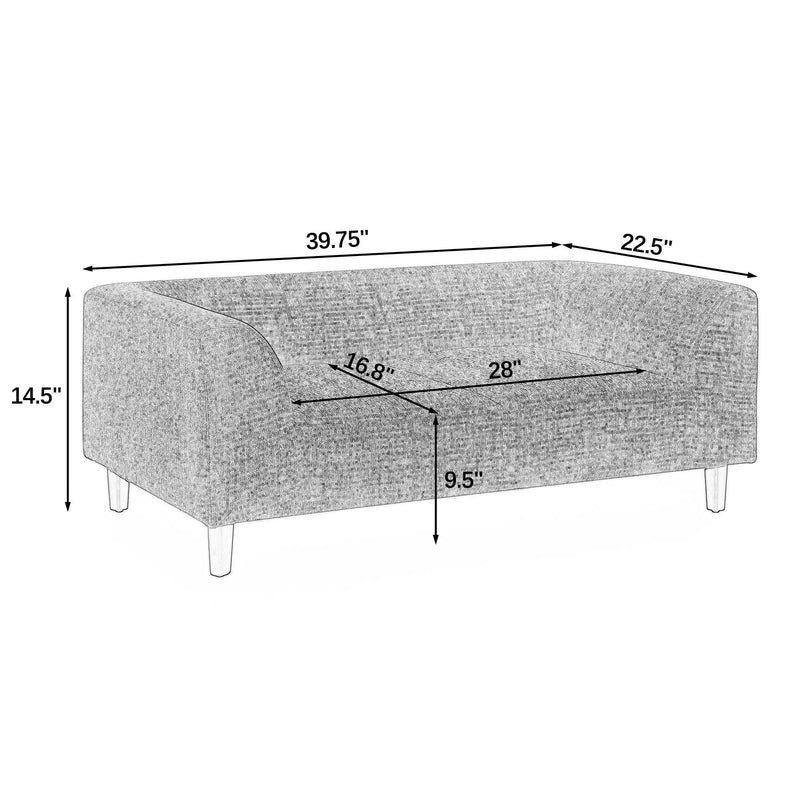 Modern Rectangular Pet Sofa With Backrest And Armrests For Small And Medium Dogs, Soft Cushion by HouseOfZazla