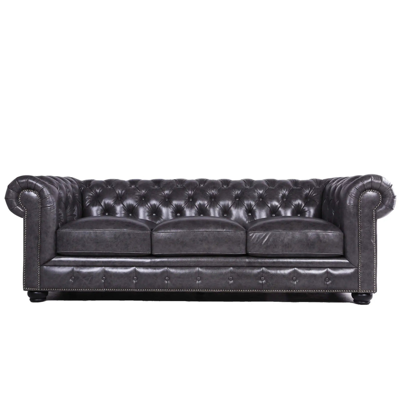 Traditional Tufted Chesterfield Nailhead Sofa by Unique Piece Furniture