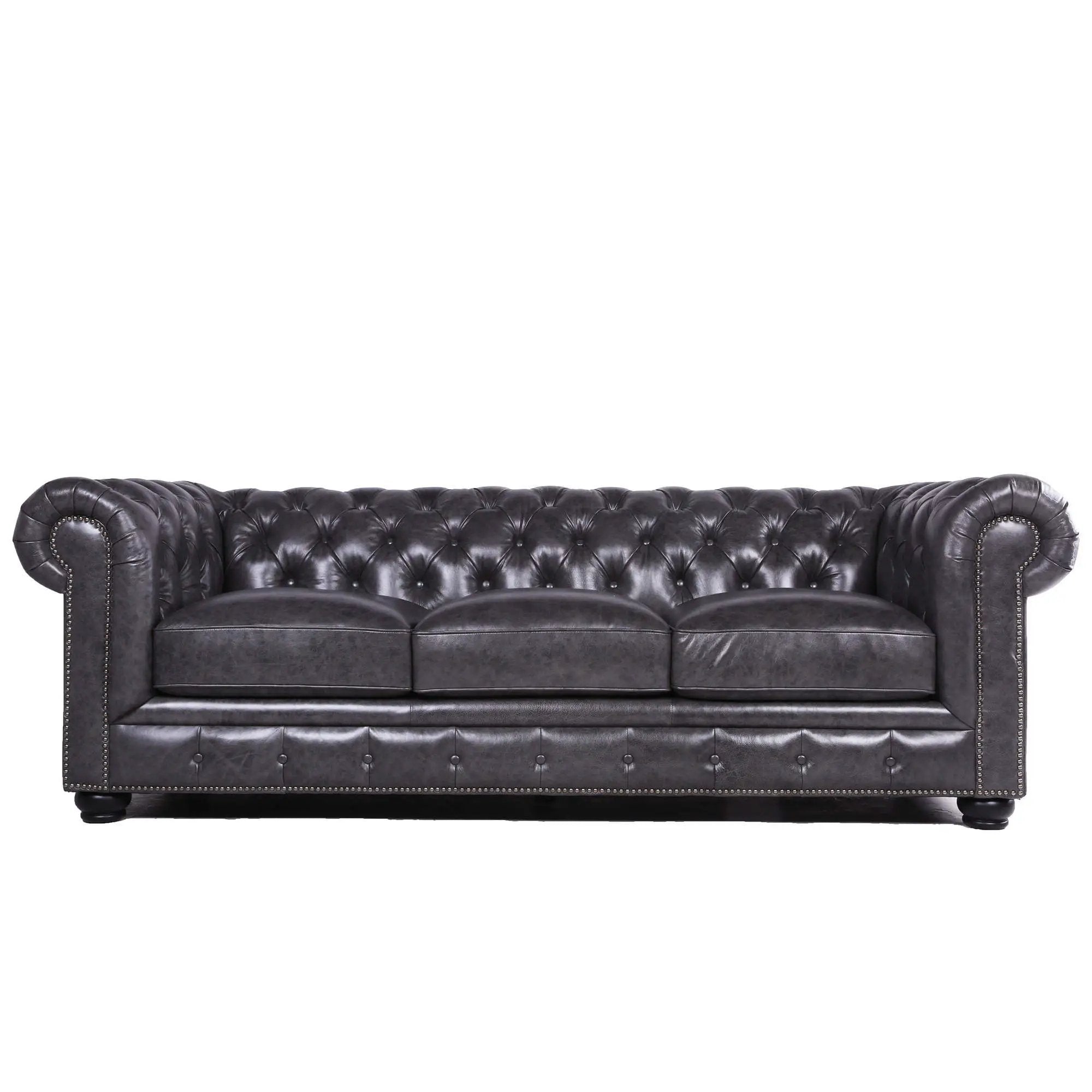 Traditional Tufted Chesterfield Nailhead Sofa by HouseOfZazla
