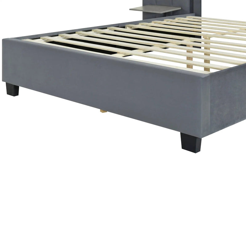 Upholstered Platform Bed With Big Headboard by HouseOfZazla