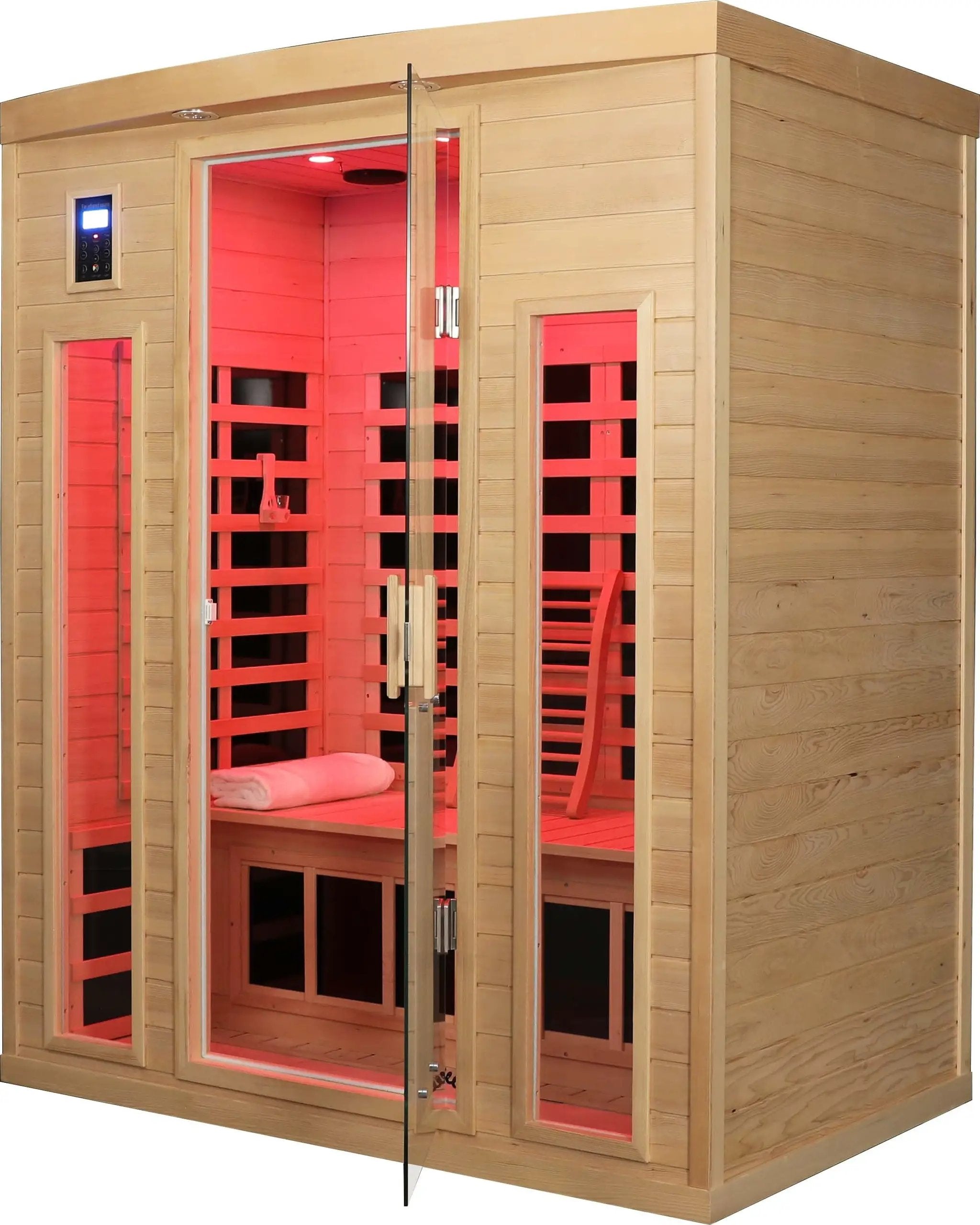 Low EMF Three person Far infrared sauna room (Front & Rear) by HouseOfZazla