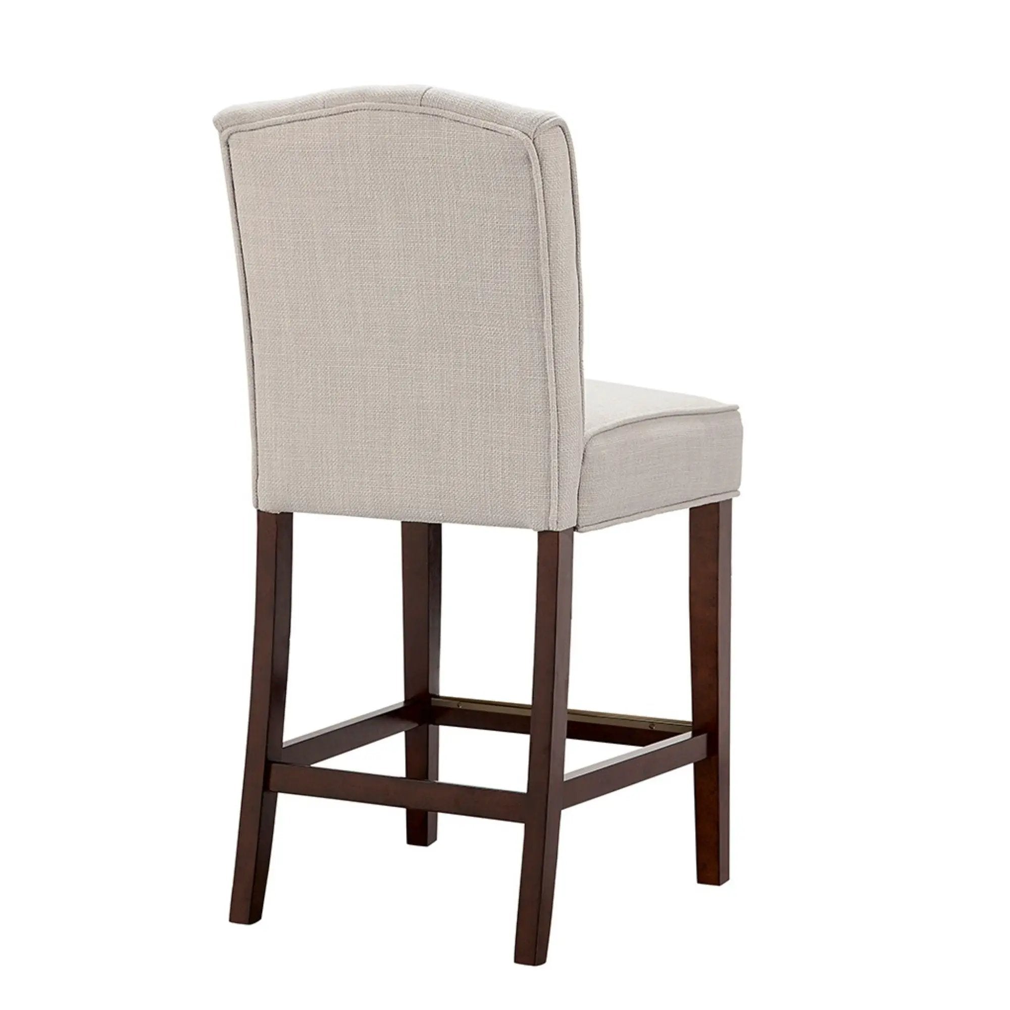 Tufted Counter Stool With Button Tufted Back - Tan by Unique Piece Furniture