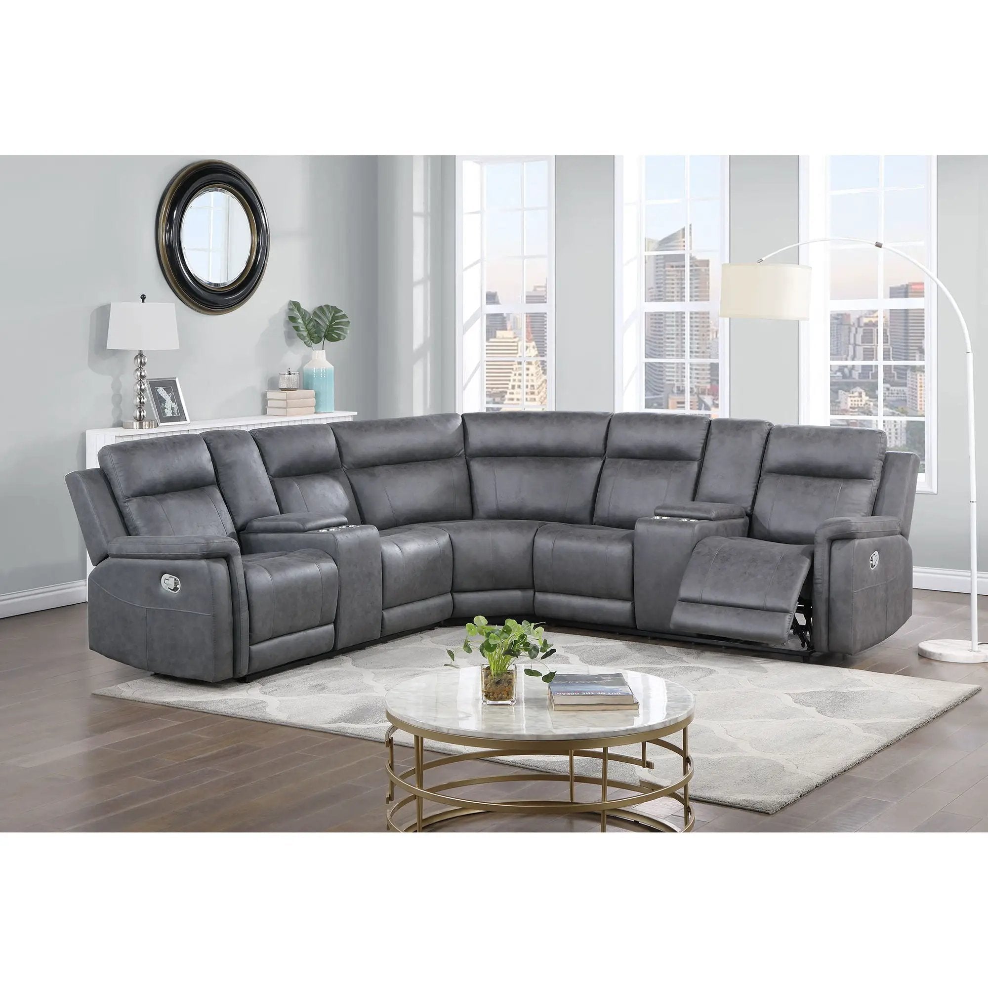 Eco - Sectional - Greige by Unique Piece Furniture