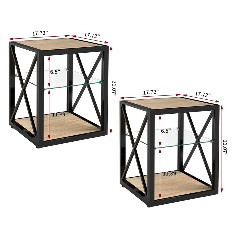Set of 2 Modern End Table Nightstands by HouseOfZazla