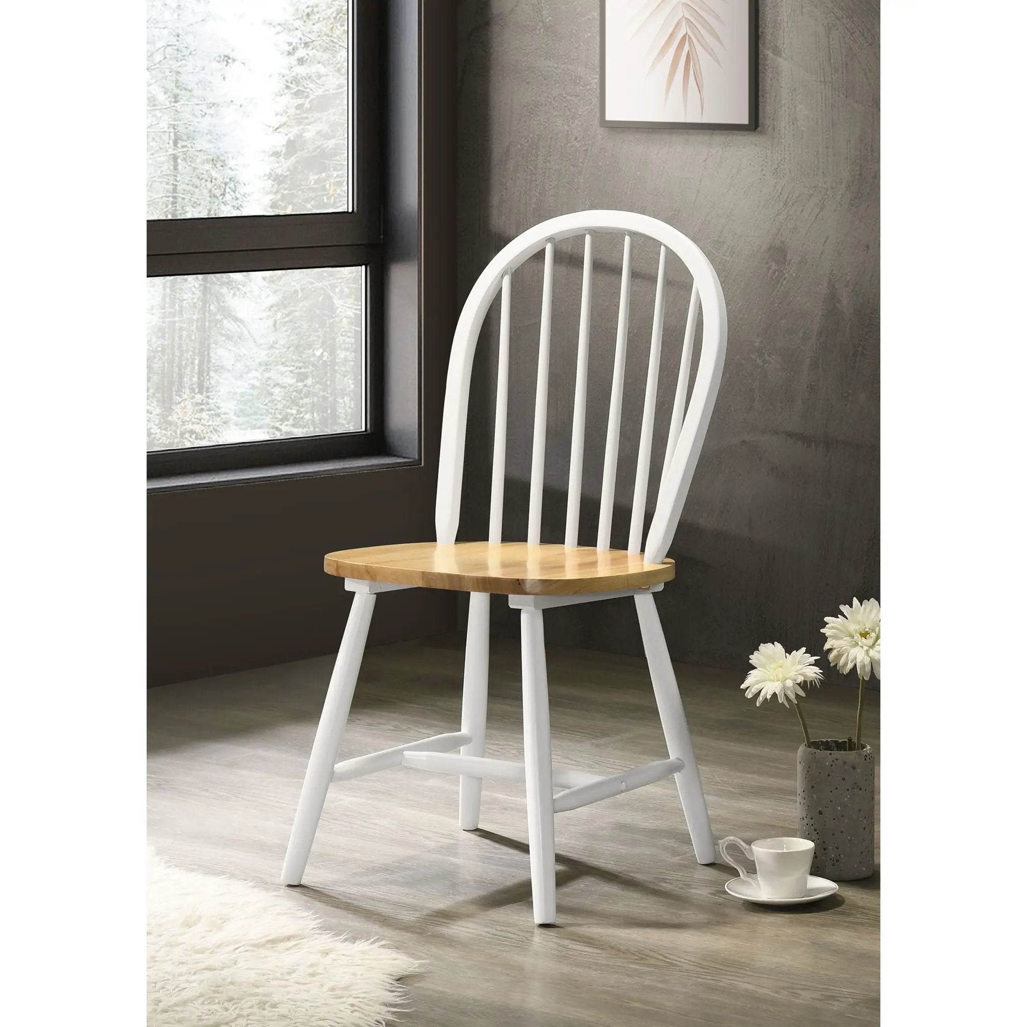 Spindle - Back Side Chairs (Set of 4) - Natural by HouseOfZazla