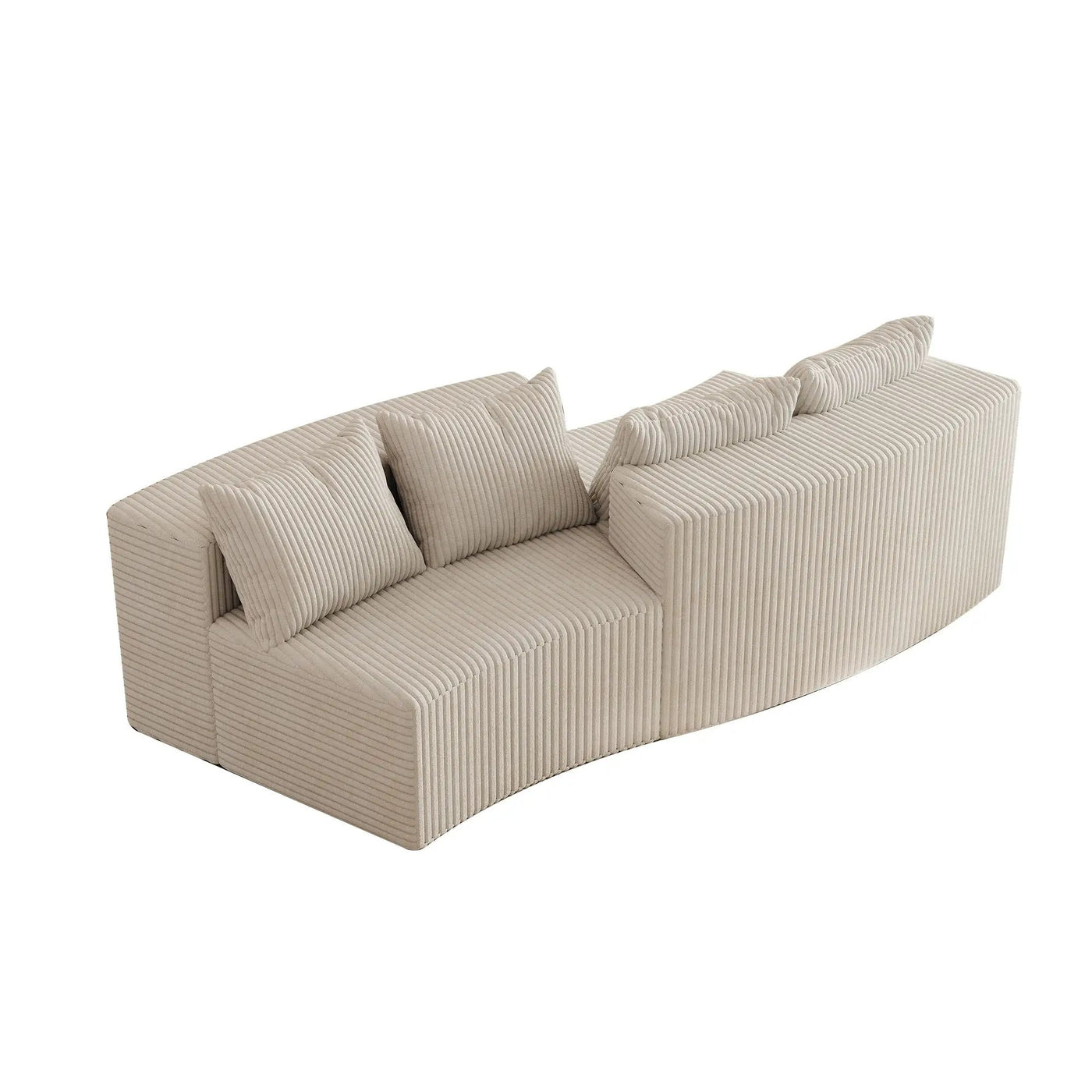 Curved Sectional Sofa With 4 Pillows, Modular Semi Circular Design by HouseOfZazla