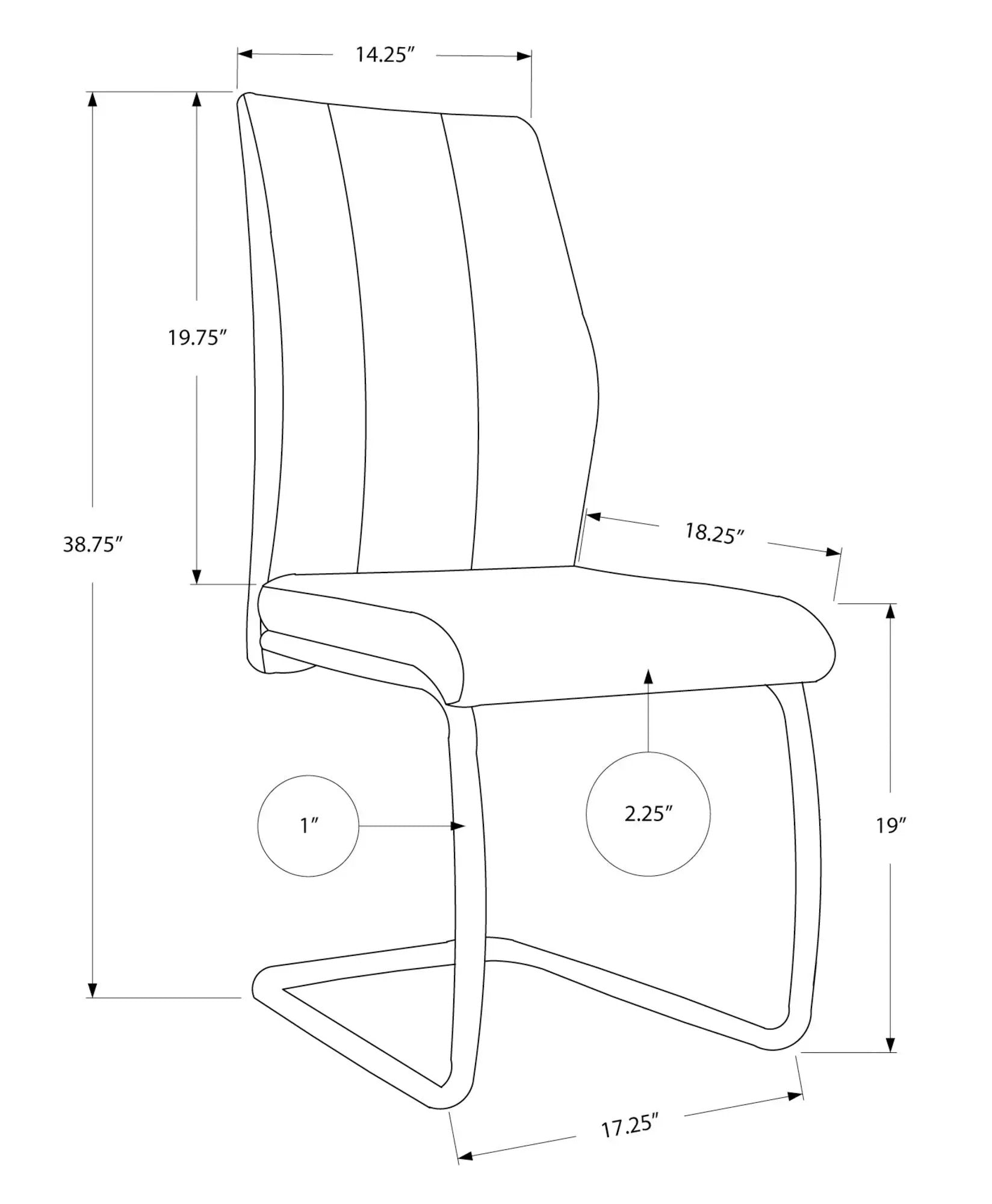Dining Chair, Side Upholstered For Dining Room, Contemporary & Modern (Set of 2) by Unique Piece Furniture