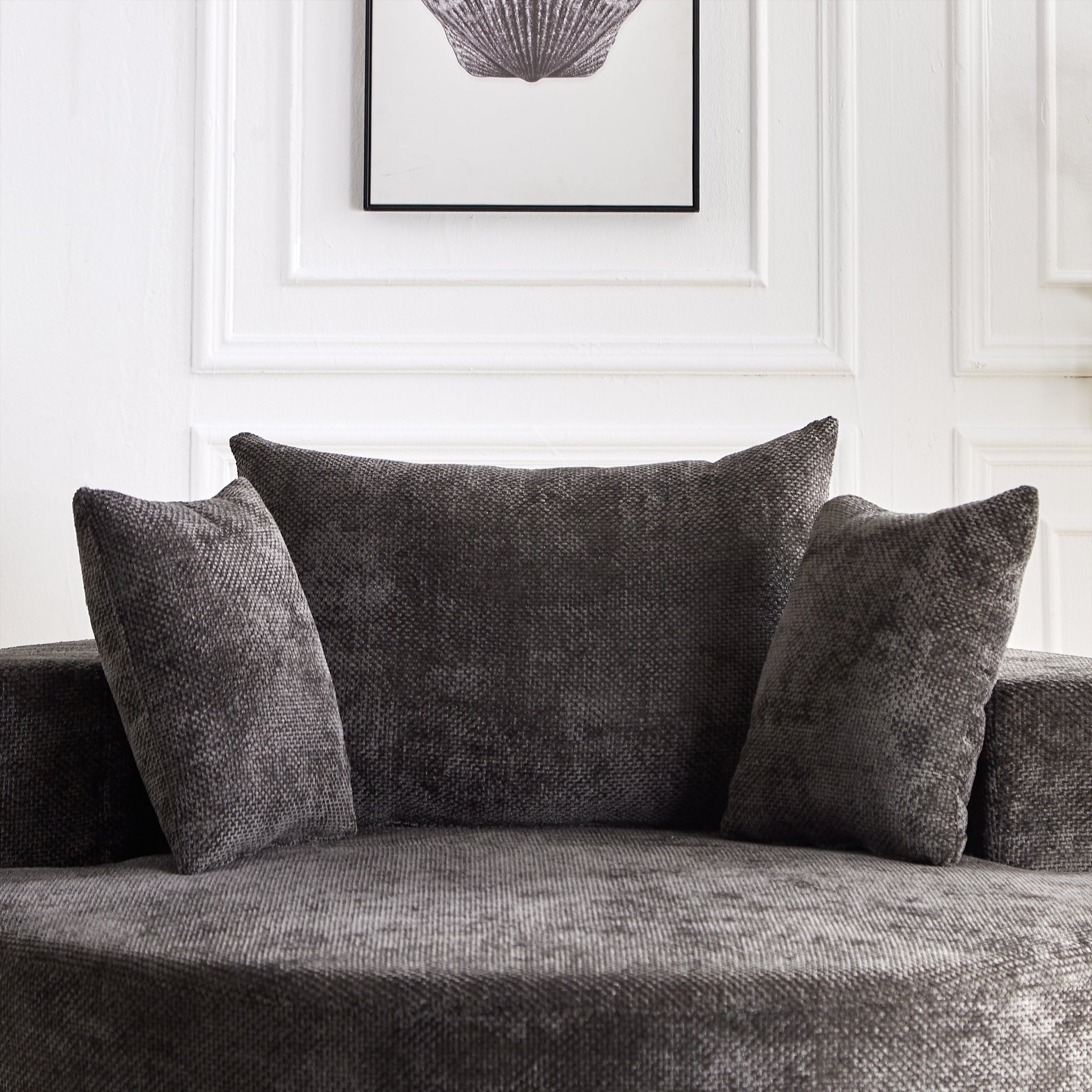 55'' Chenille Foam Single Swivel Chair by HouseOfZazla