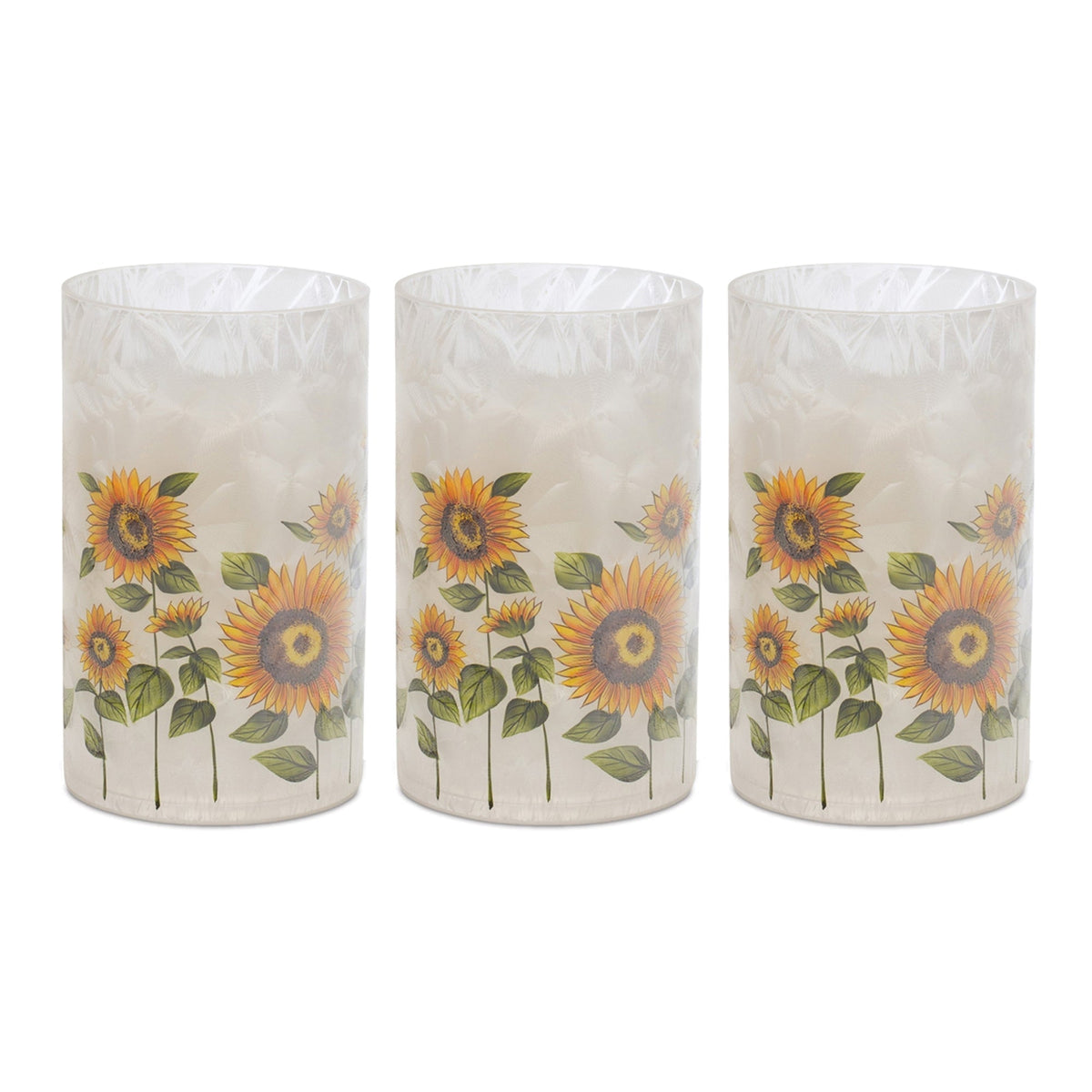 Glass sunflower candle holder (set of 3), photo 2 of 2