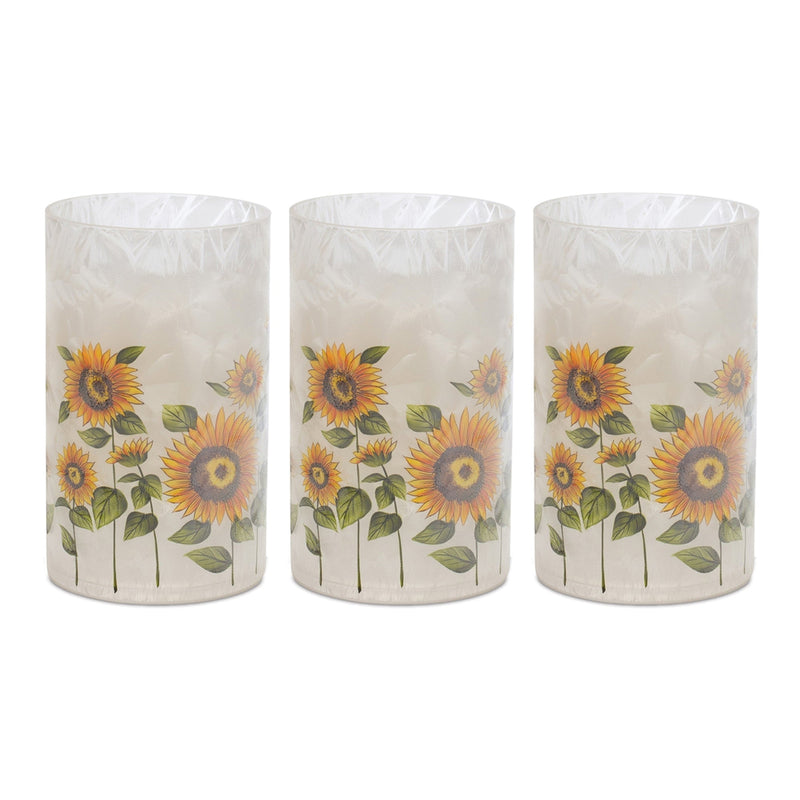 Glass sunflower candle holder (set of 3), photo 2 of 2