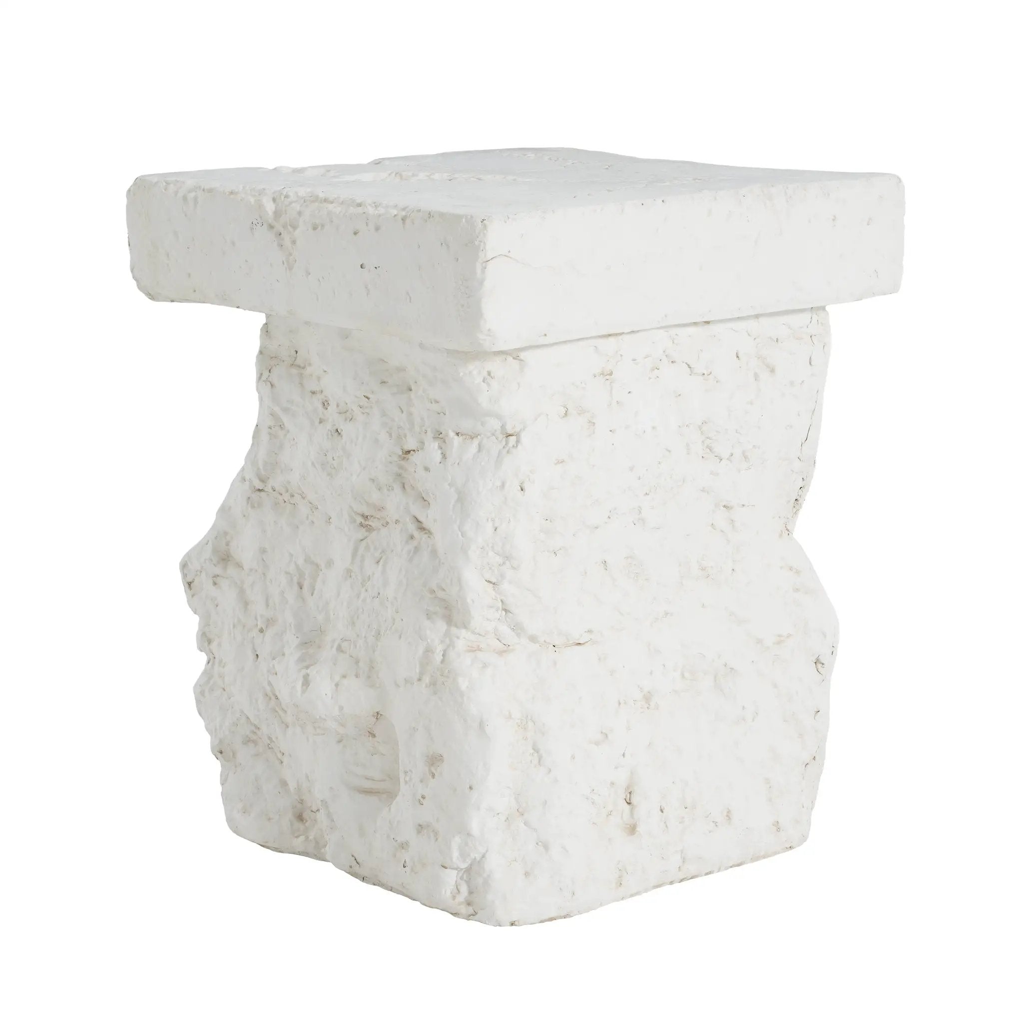 Talia Outdoor Patio Modern Artistry MGO Side Table, White by HouseOfZazla