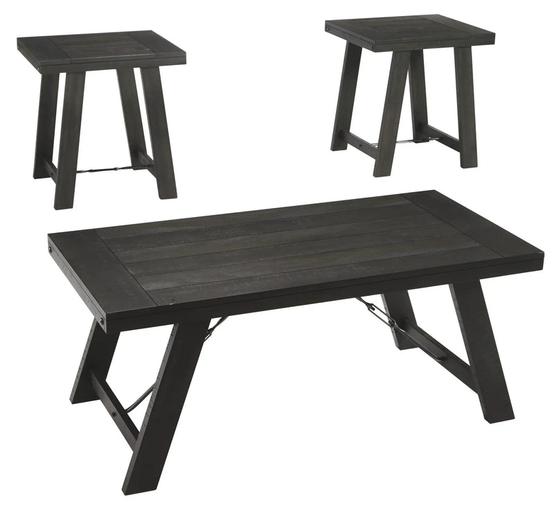 Noorbrook - Occasional Table Set (Set of 3) - Black / Pewter by Unique Piece Furniture