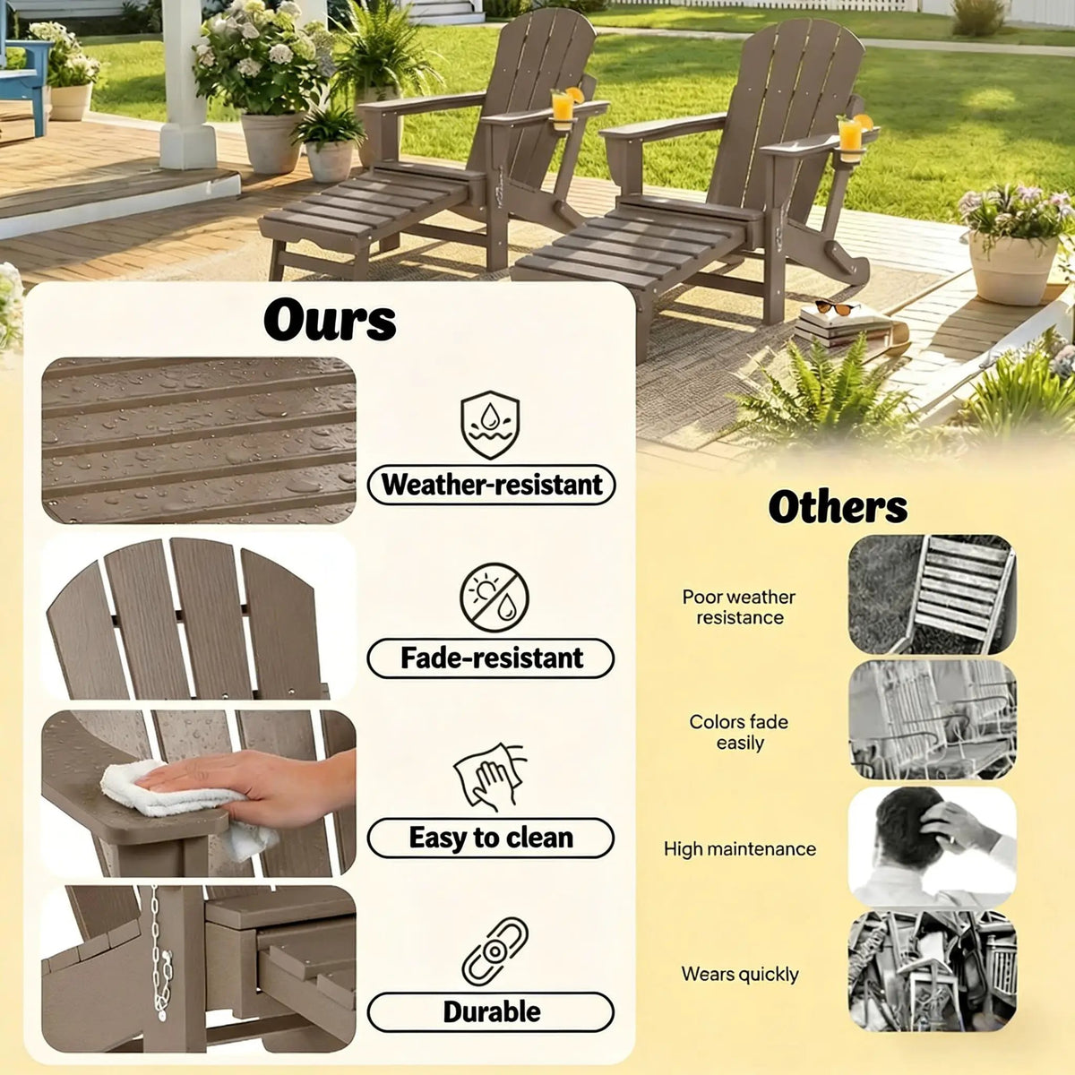 Stylish Folding Fire Pit Chair Set of 2 by HouseOfZazla