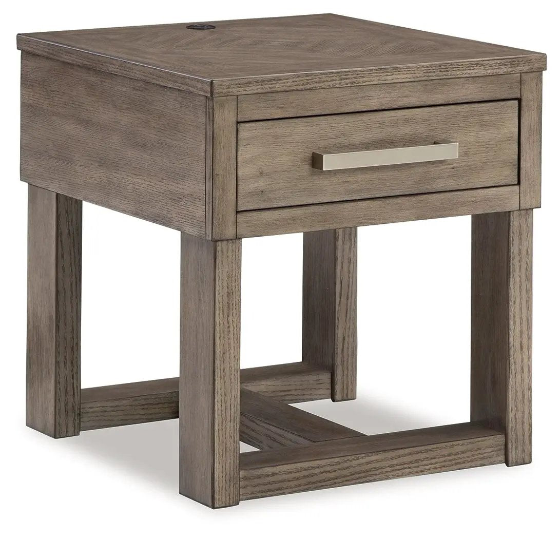 Loyaska - Rectangular End Table - Grayish Brown by Unique Piece Furniture