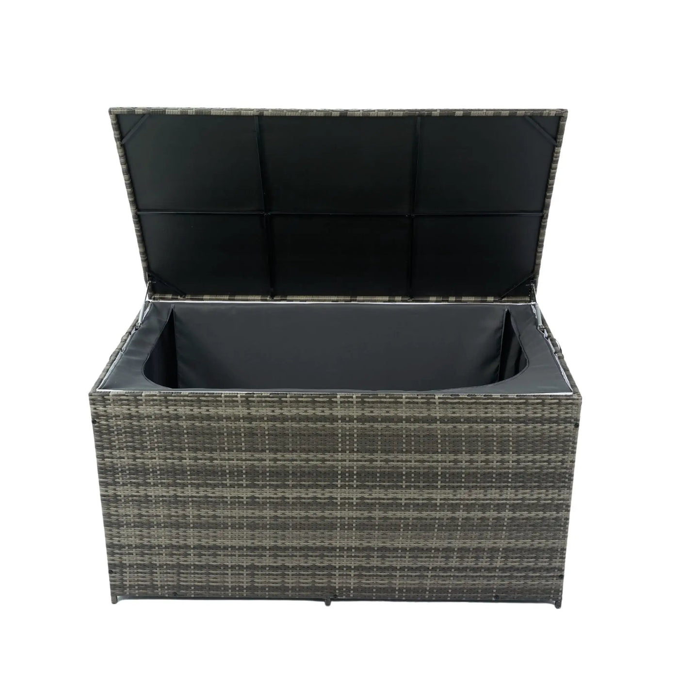 Outdoor Storage Box, Wicker Patio Deck Boxes With Lid, Outdoor Cushion Storage For Kids Toys, Pillows, Towel, Wicker by Unique Piece Furniture