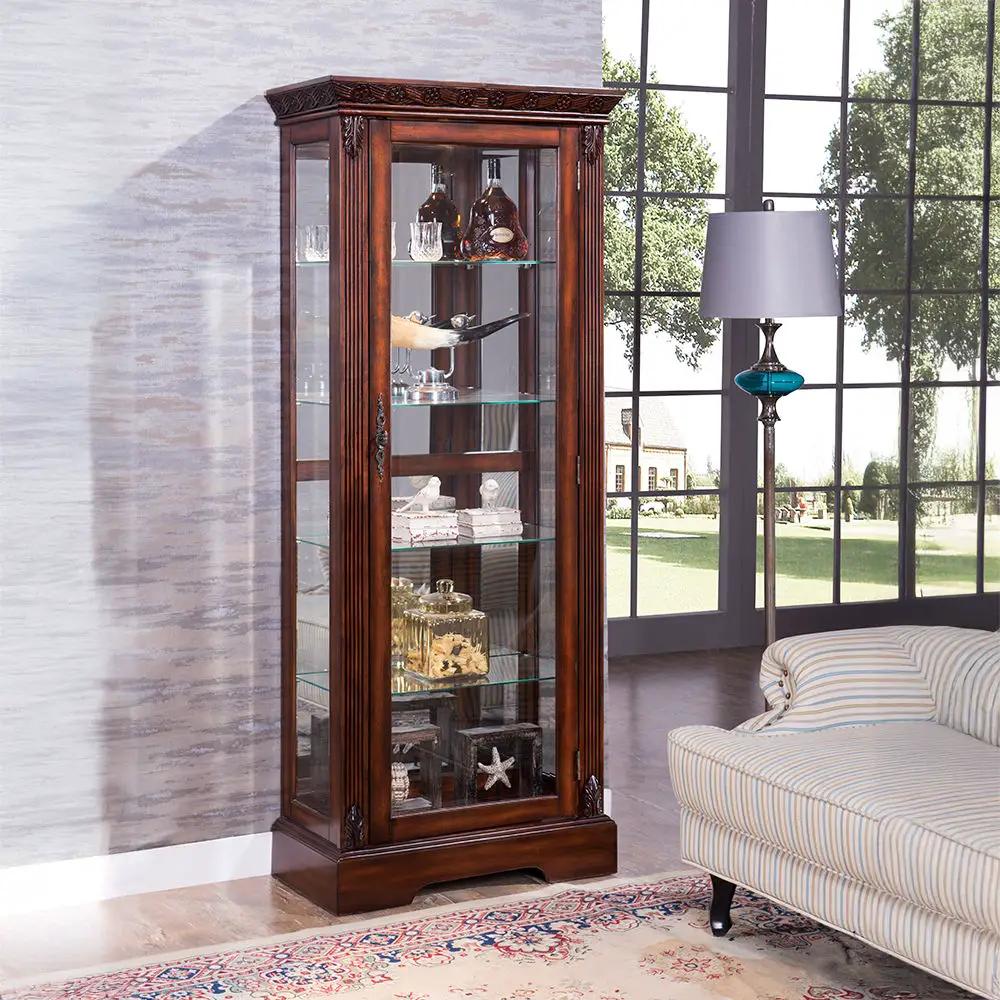 Addy - Curio Cabinet - Cherry by Unique Piece Furniture