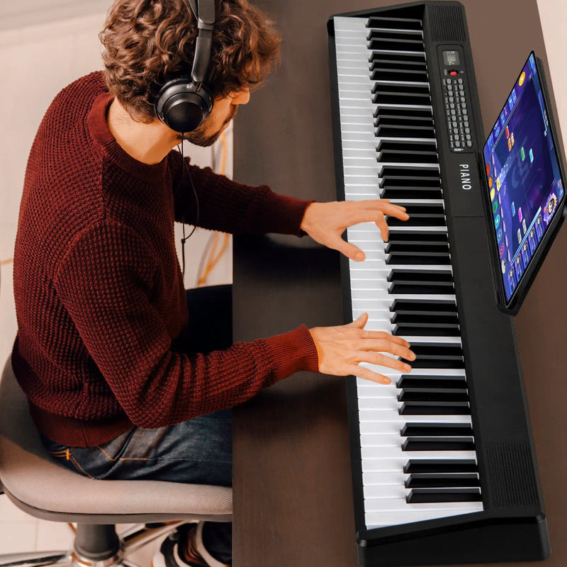 88 Key Foldable Electric Keyboard Piano with Wireless MIDI and Dual Speakers by DirectDeals