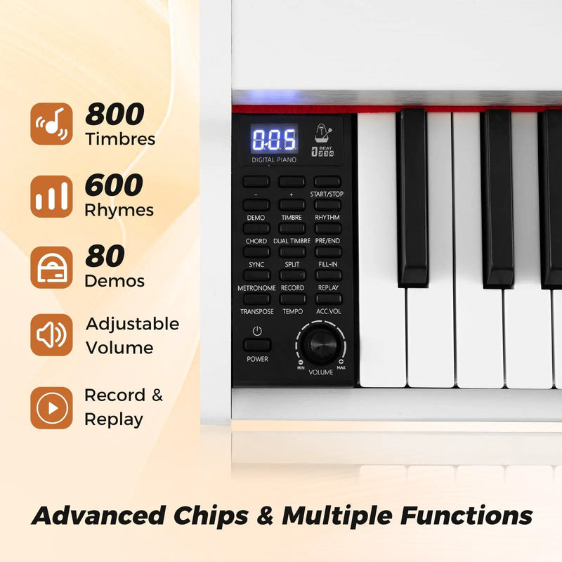 88-Key Keyboard Piano Set with Adjustable Stand by DirectDeals