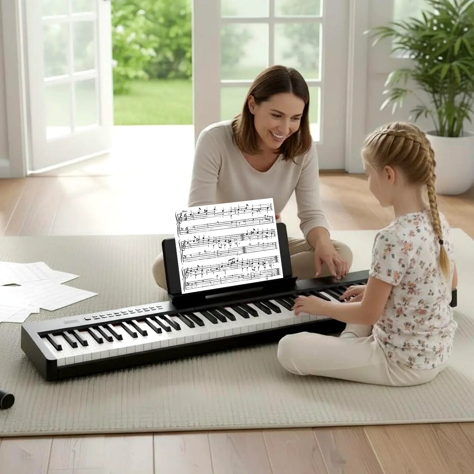 88 Keys Velocity-Sensitive Piano Keyboard with French DREAM Audio Source-Black by DirectDeals