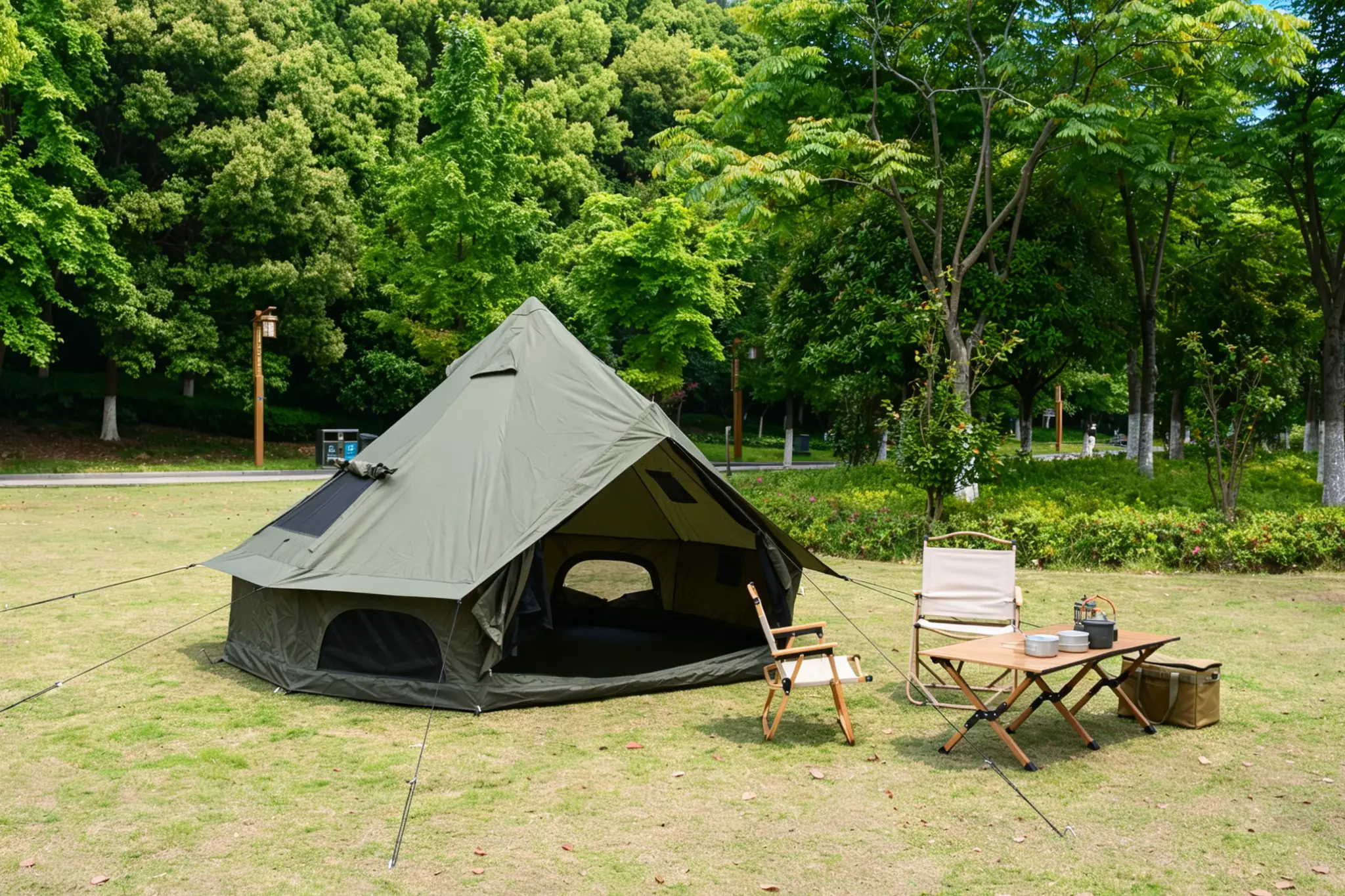 Oxford Bell Tent for Family Camping - Spacious 13.1ft Yurt with Stove Jack by HouseOfZazla