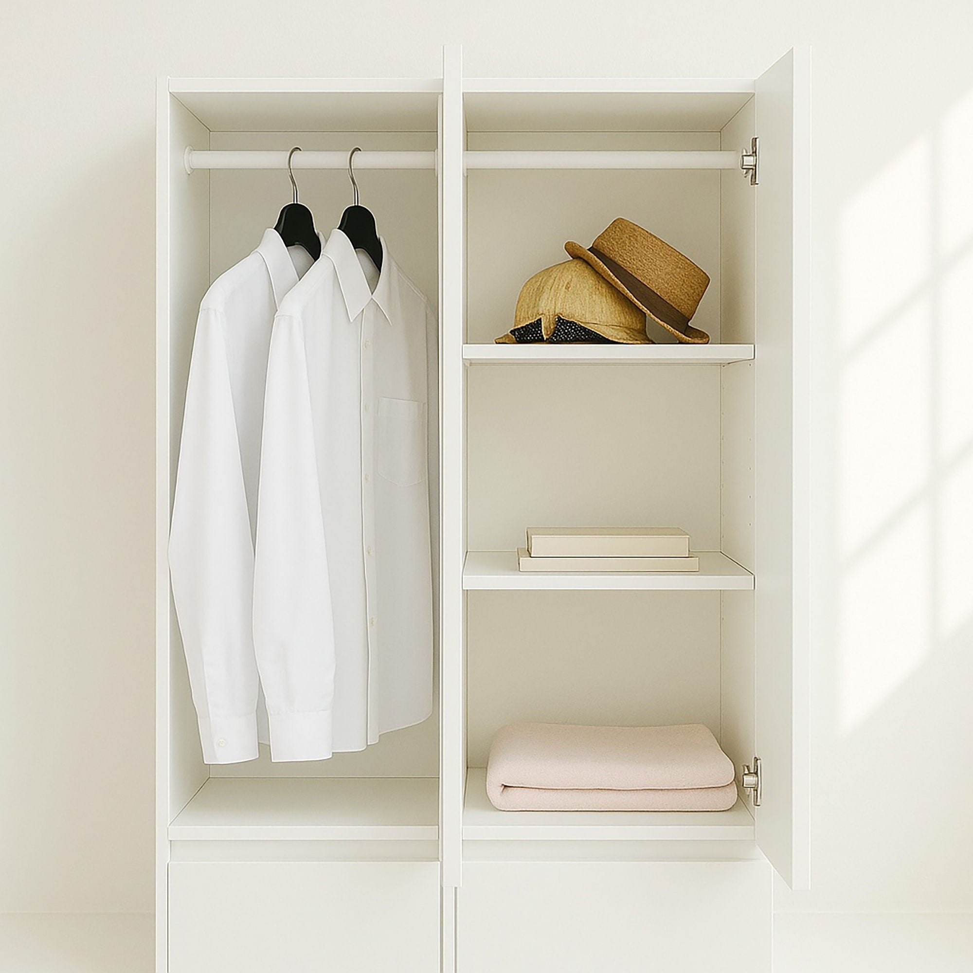 Elise - Modular Closet System & Mirror - White by HouseOfZazla