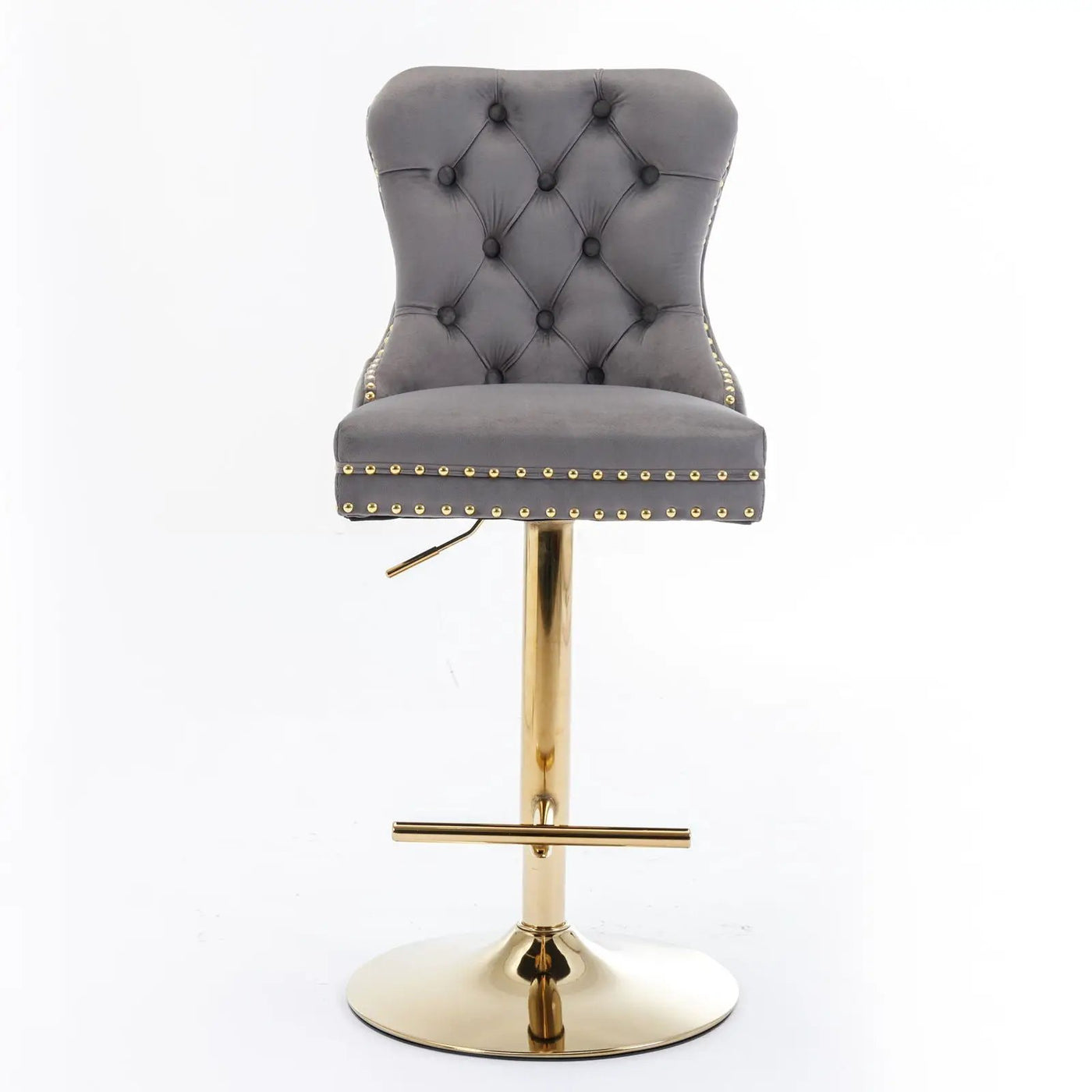 Thick Swivel Barstools Adjusatble Seat Height From 25-33", Modern Upholstered Bar Stools With Backs Comfortable Tufted For Home Pub And Kitchen Island (Set of 2) by HouseOfZazla