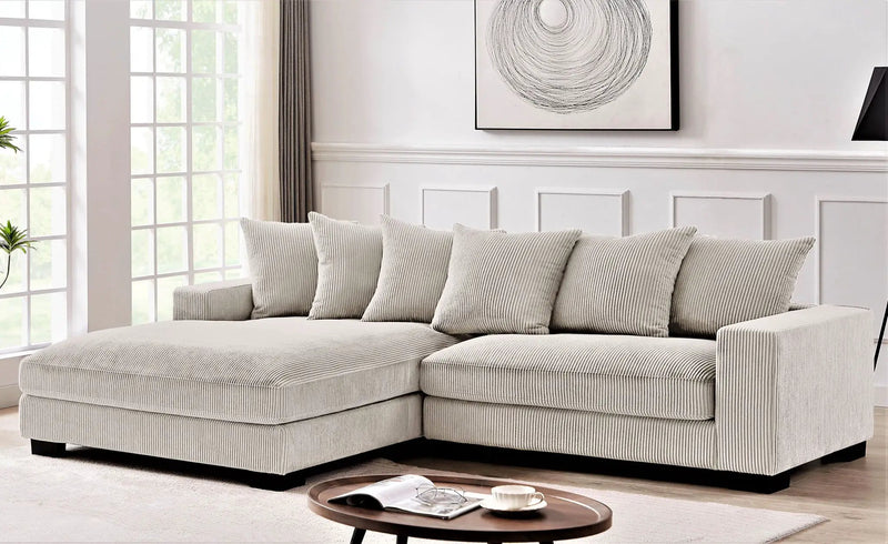 Luxe - Oversized 2 Piece Sectional Couches For Living Room, L Shaped Sofa With Chaise by HouseOfZazla