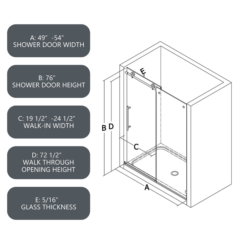 5476 Tempered Glass Shower Door by HouseOfZazla