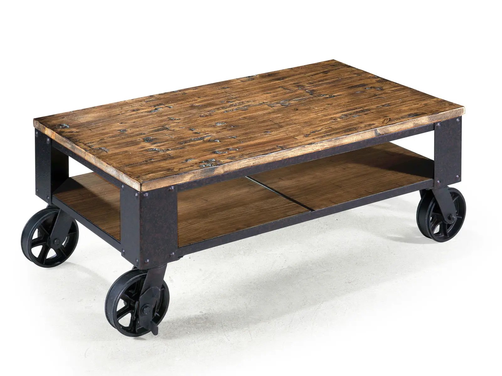 Pinebrook - Rectangular Starter Cocktail Table - Distressed Natural Pine by Unique Piece Furniture