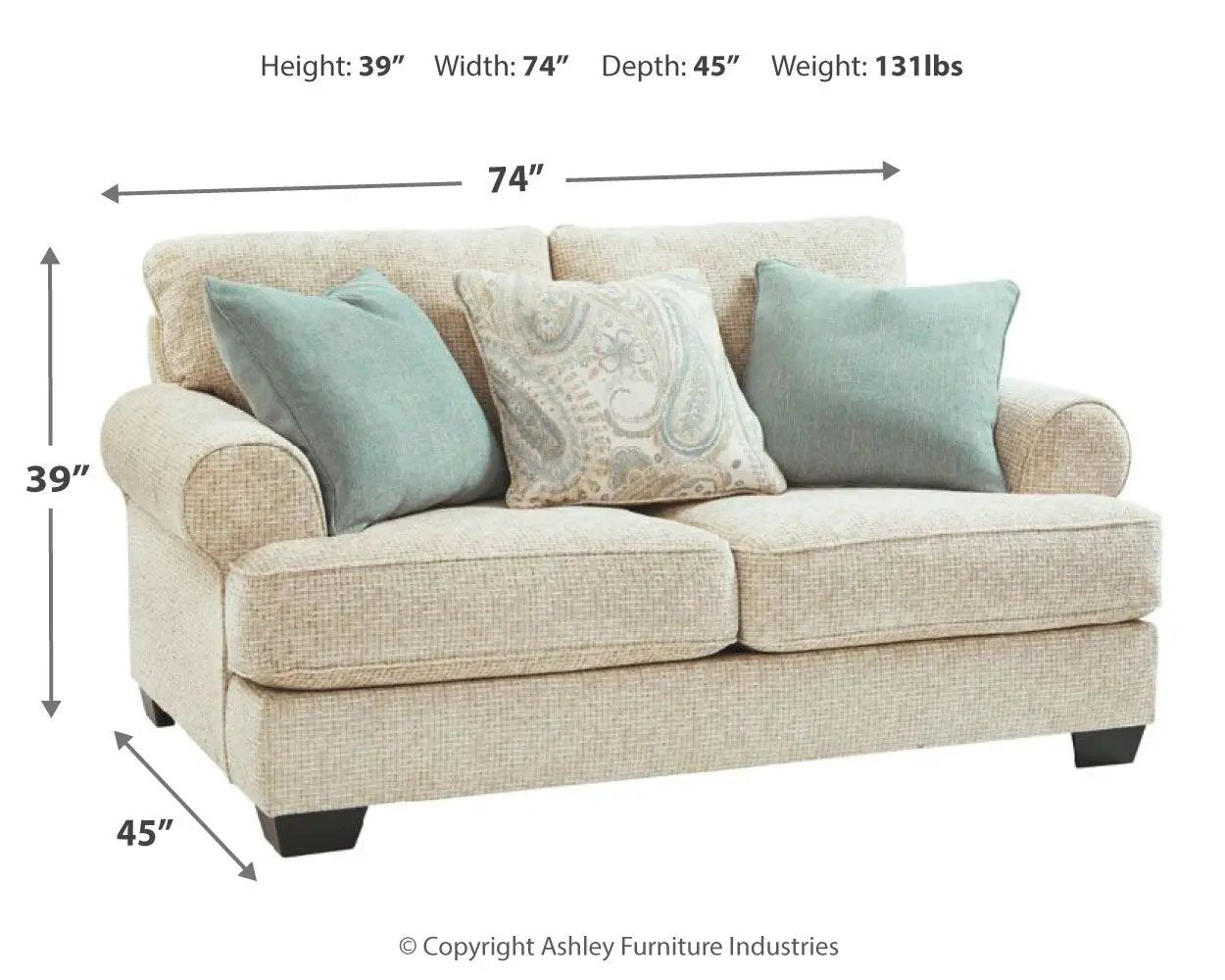 Monaghan - Loveseat - Sandstone by Unique Piece Furniture