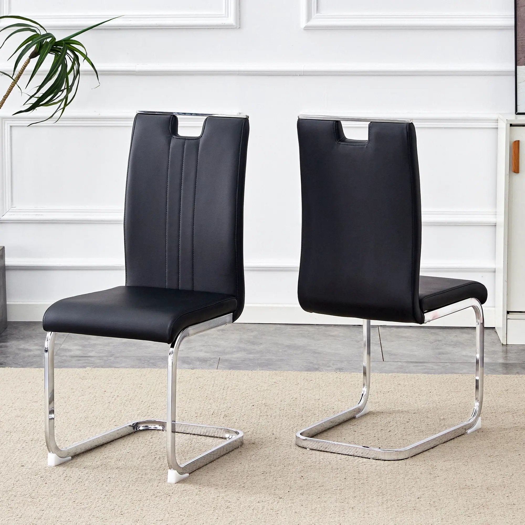 Bow Shaped Chairs, Ergonomic Design, Non Slip Base by Unique Piece Furniture