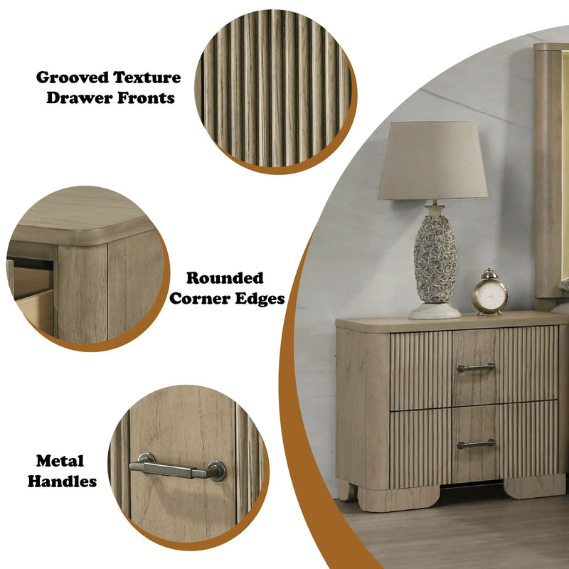 Lakkari - Nightstand - Oak by HouseOfZazla