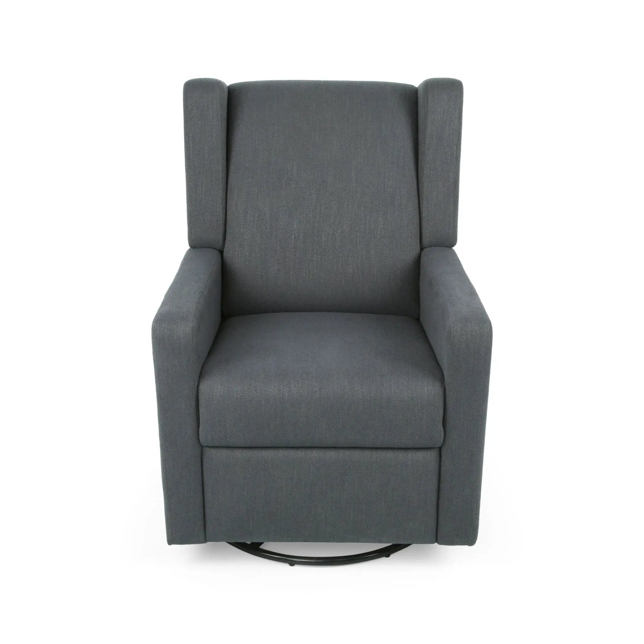 Landau Contemporary Fabric Upholstered Swivel Recliner by Unique Piece Furniture