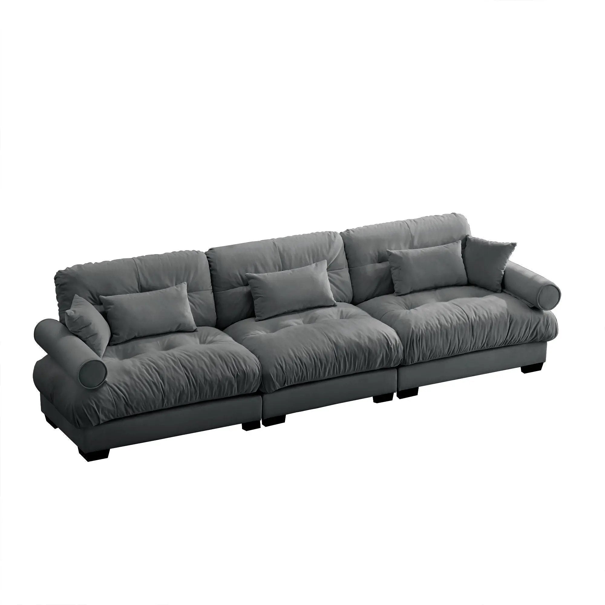 Modern Oversize Sofa With Cloud Like Comfort, Featuring Waist And Throw Pillows by Unique Piece Furniture