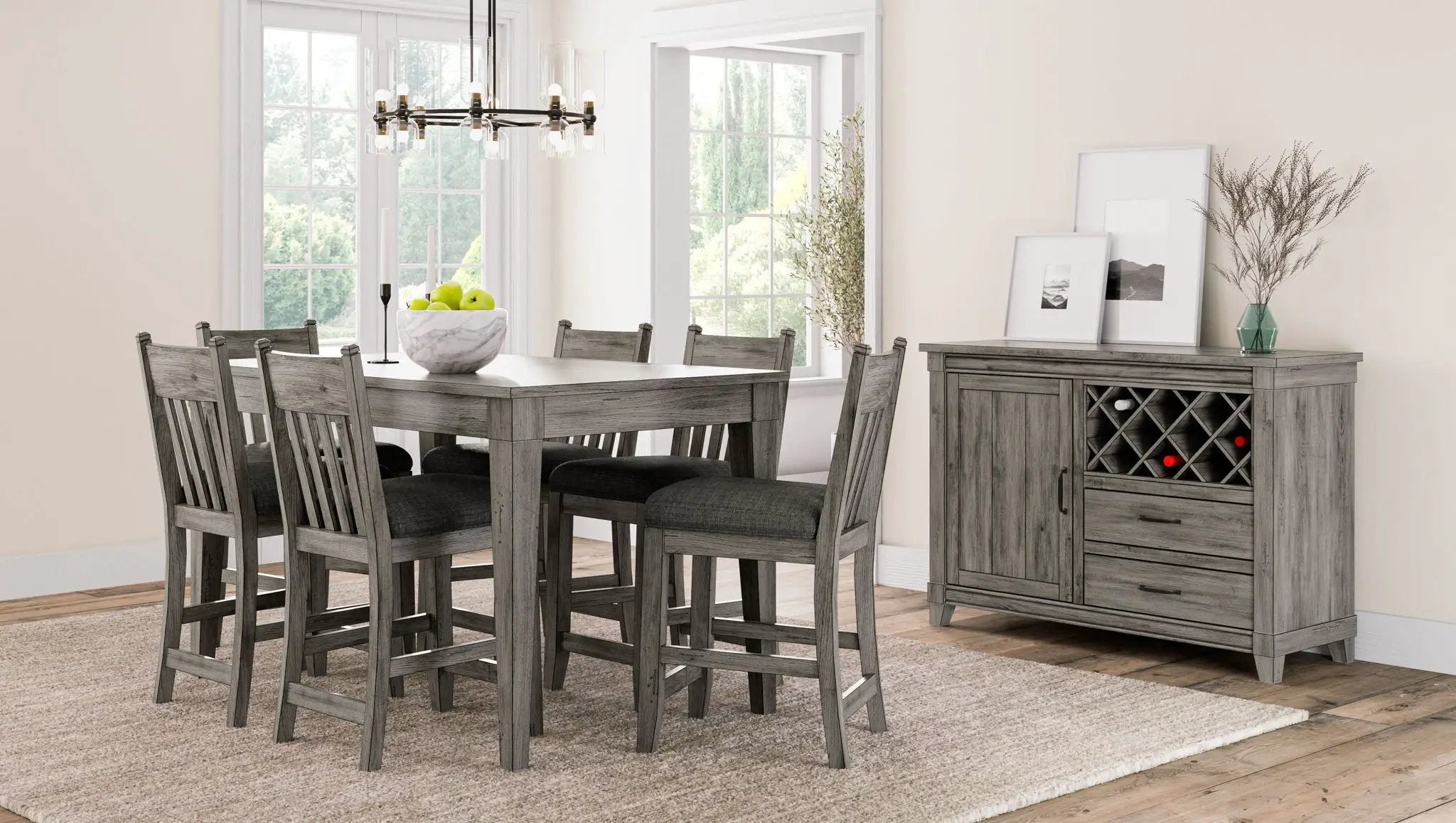Counter Stool (Set of 2) - Gray by Unique Piece Furniture