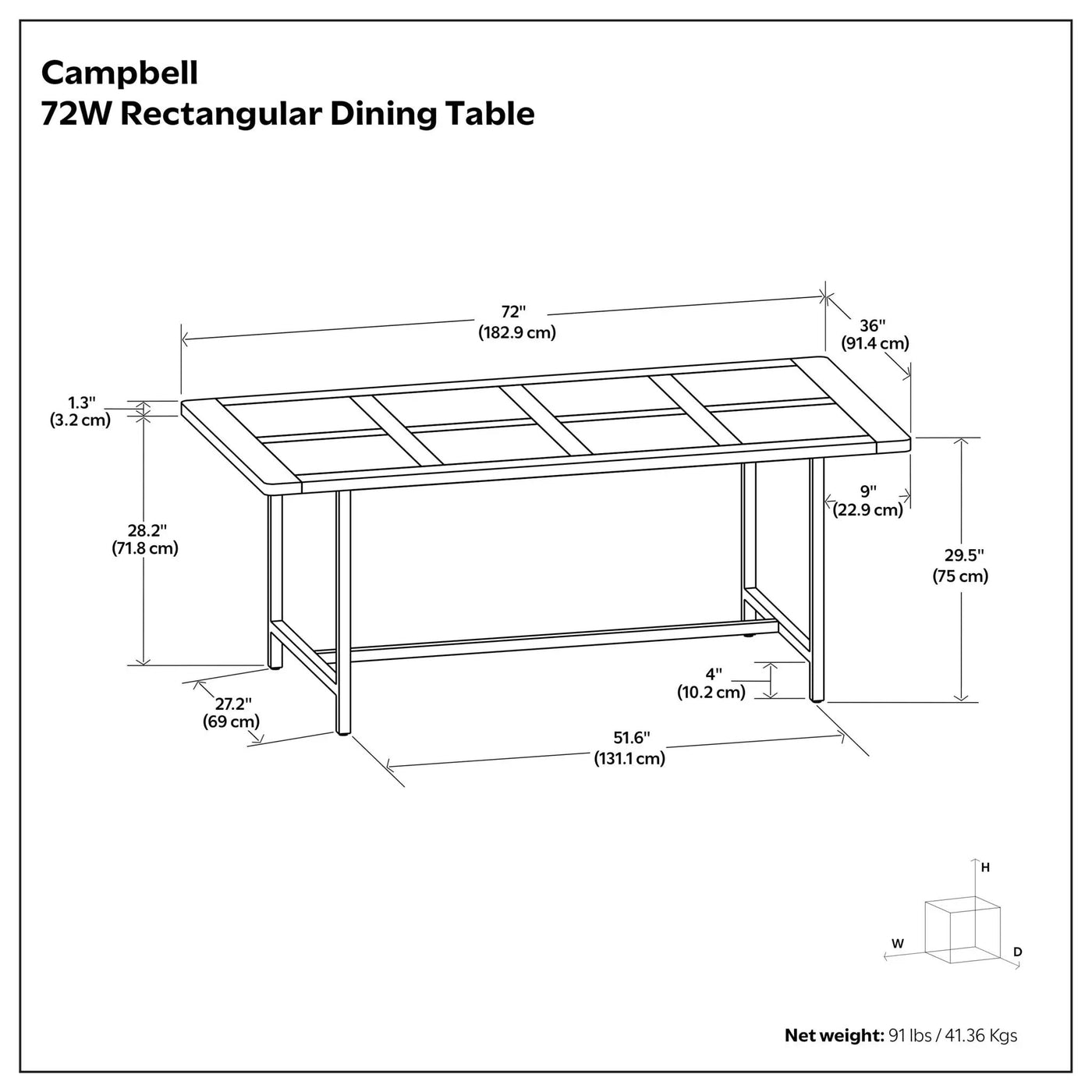 Campbell - Handcrafted Dining Table by HouseOfZazla