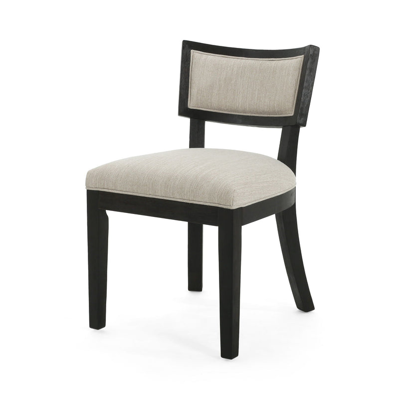 Farmhouse Style Fabric Upholstered Side Dining Chair Set by HouseOfZazla