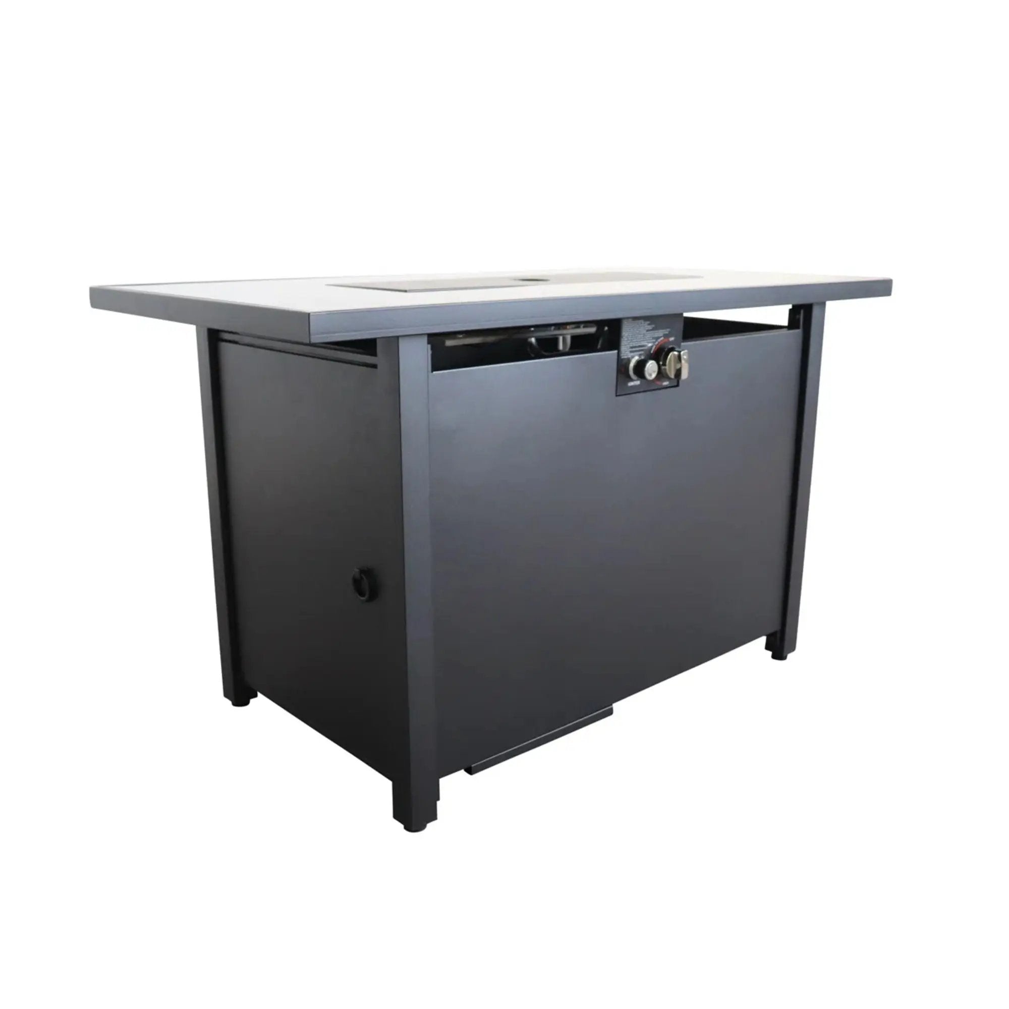 Rectangle Fire Pit, Fuel Versatility - Black by Unique Piece Furniture