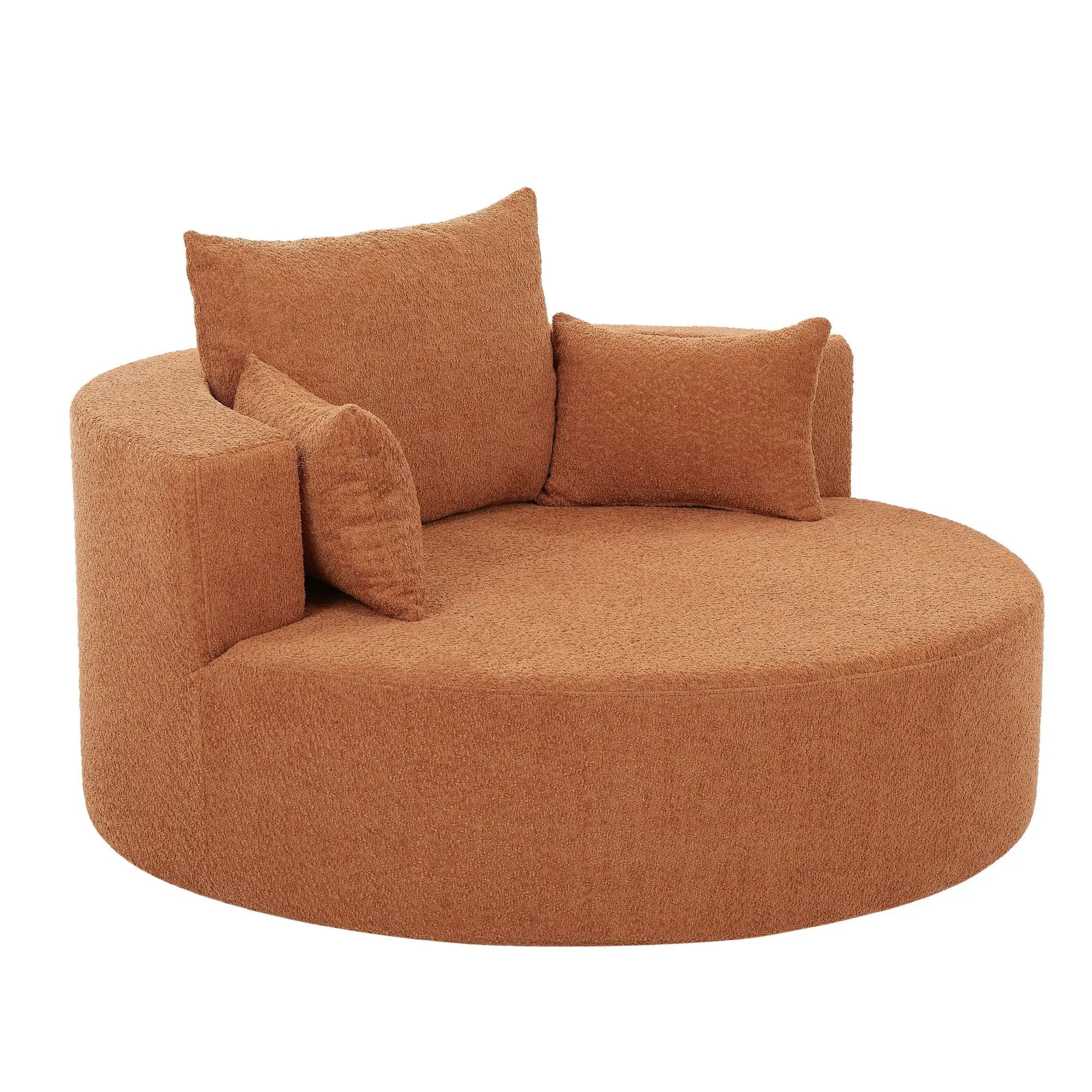 360° Swivel Accent Barrel Chair With 3 Removable Pillows For Living Room by HouseOfZazla