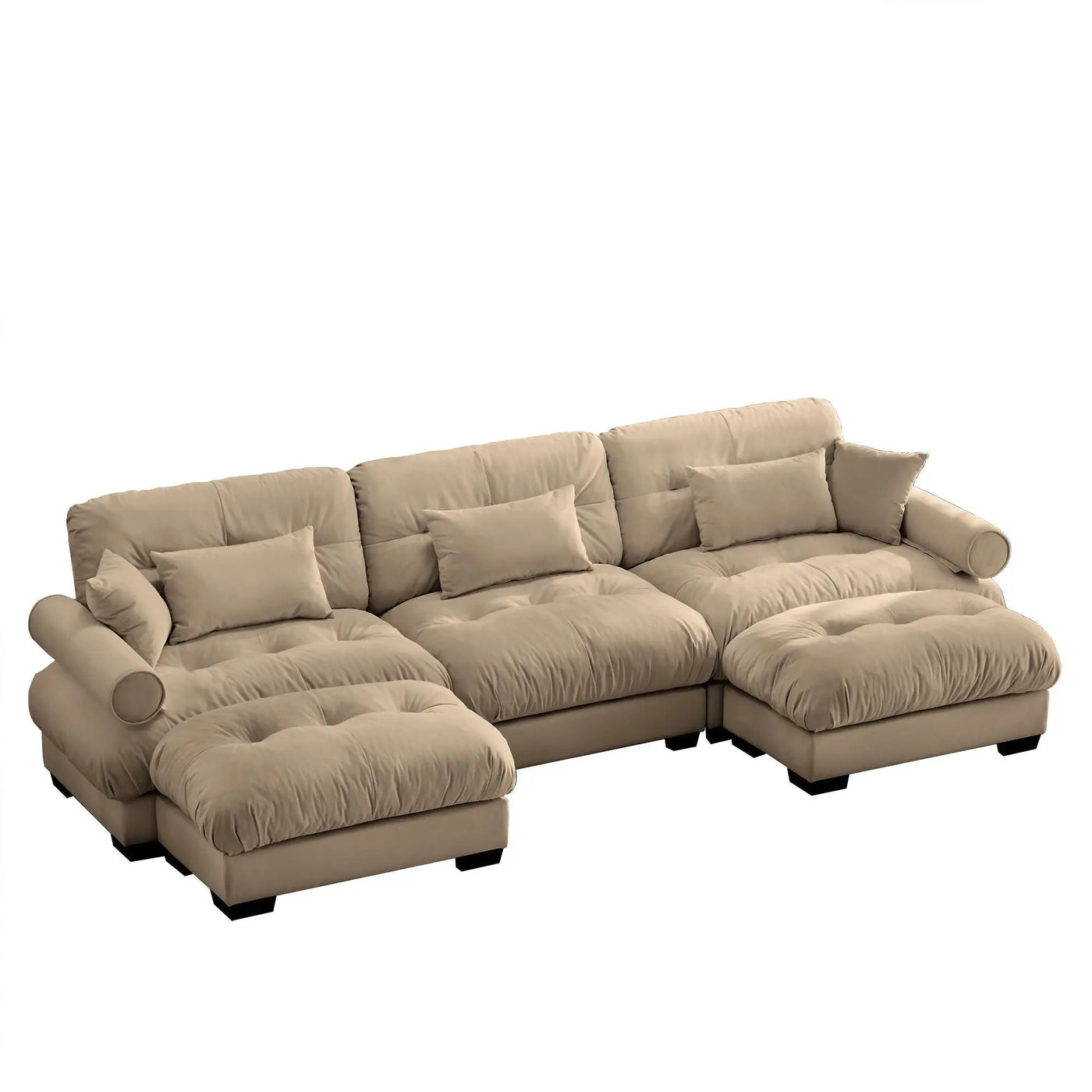 Super Comfort Oversized Modular Sectional Sofa With Movable Ottoman by Unique Piece Furniture
