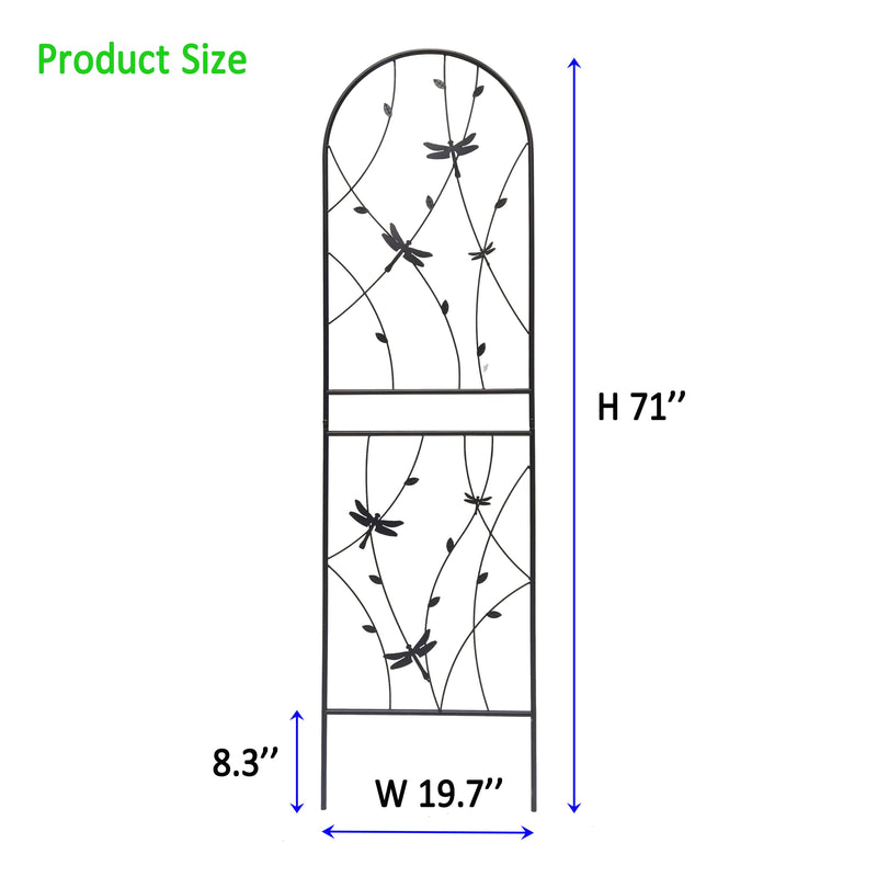 2 Pack Metal Garden Trellis 71" x 19.7" Rustproof Trellis for Climbing Plants by HouseOfZazla
